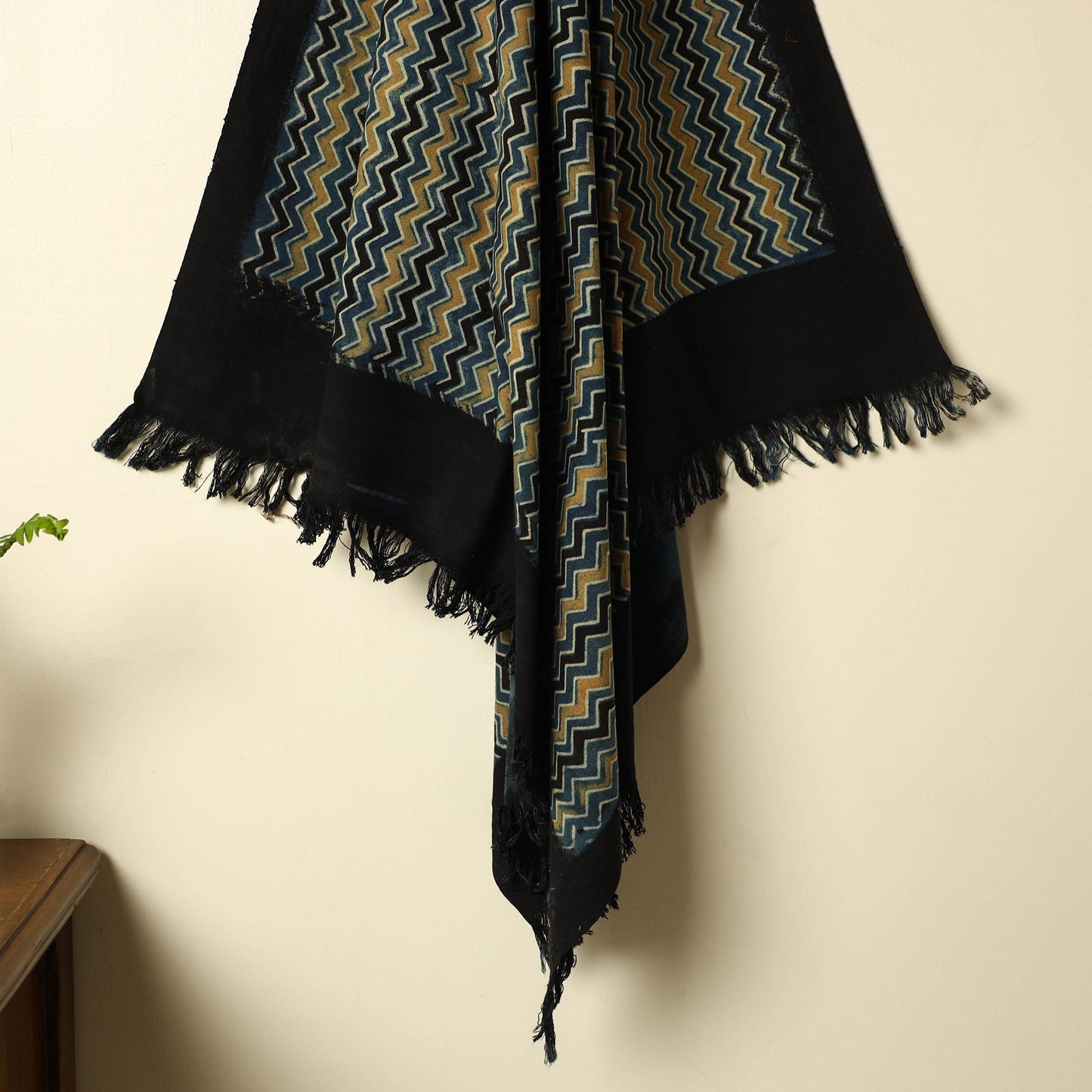 Multicolor Handloom Block Print Cotton Ajrakh Towel