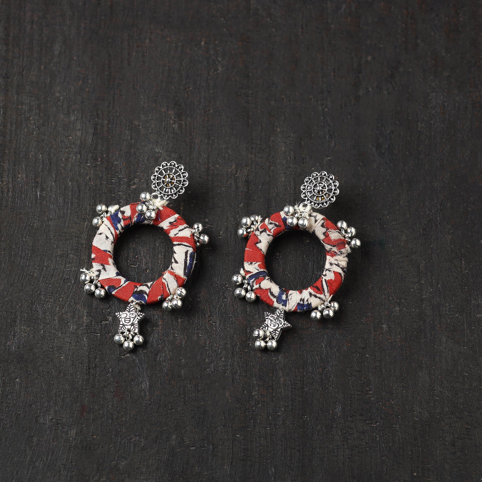 Multicolor - Handcrafted Fabart Earrings by Asalkaar