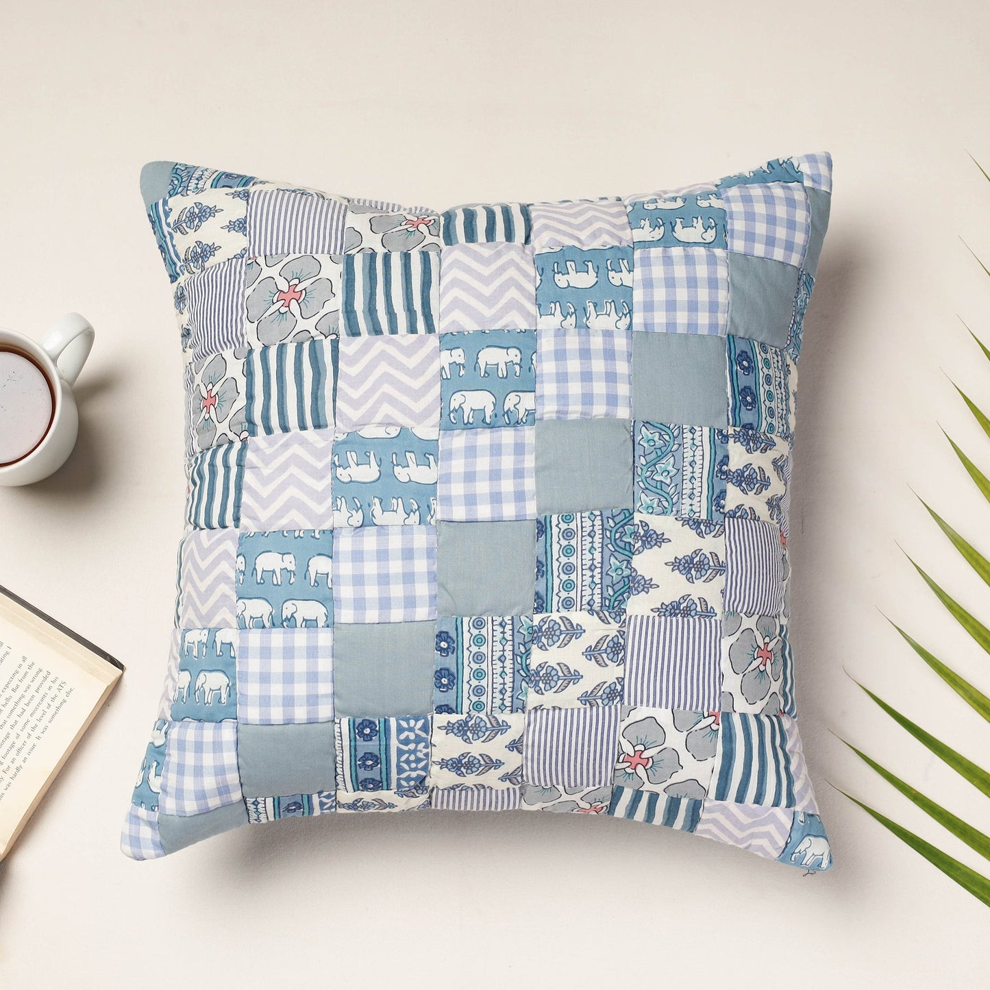Applique Quilted Cotton Cushion Cover Online at iTokri.com