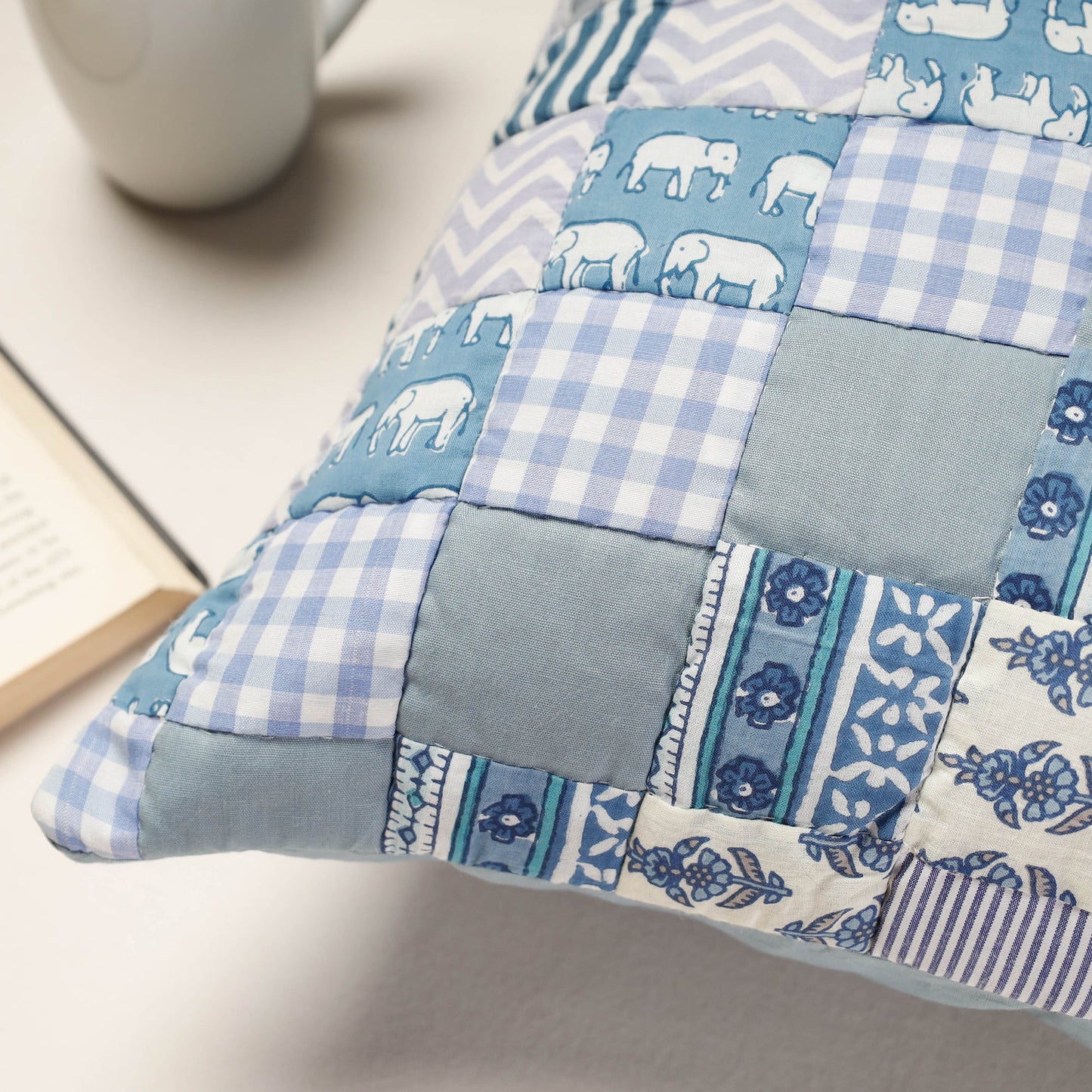 Applique Quilted Cotton Cushion Cover Online at iTokri.com