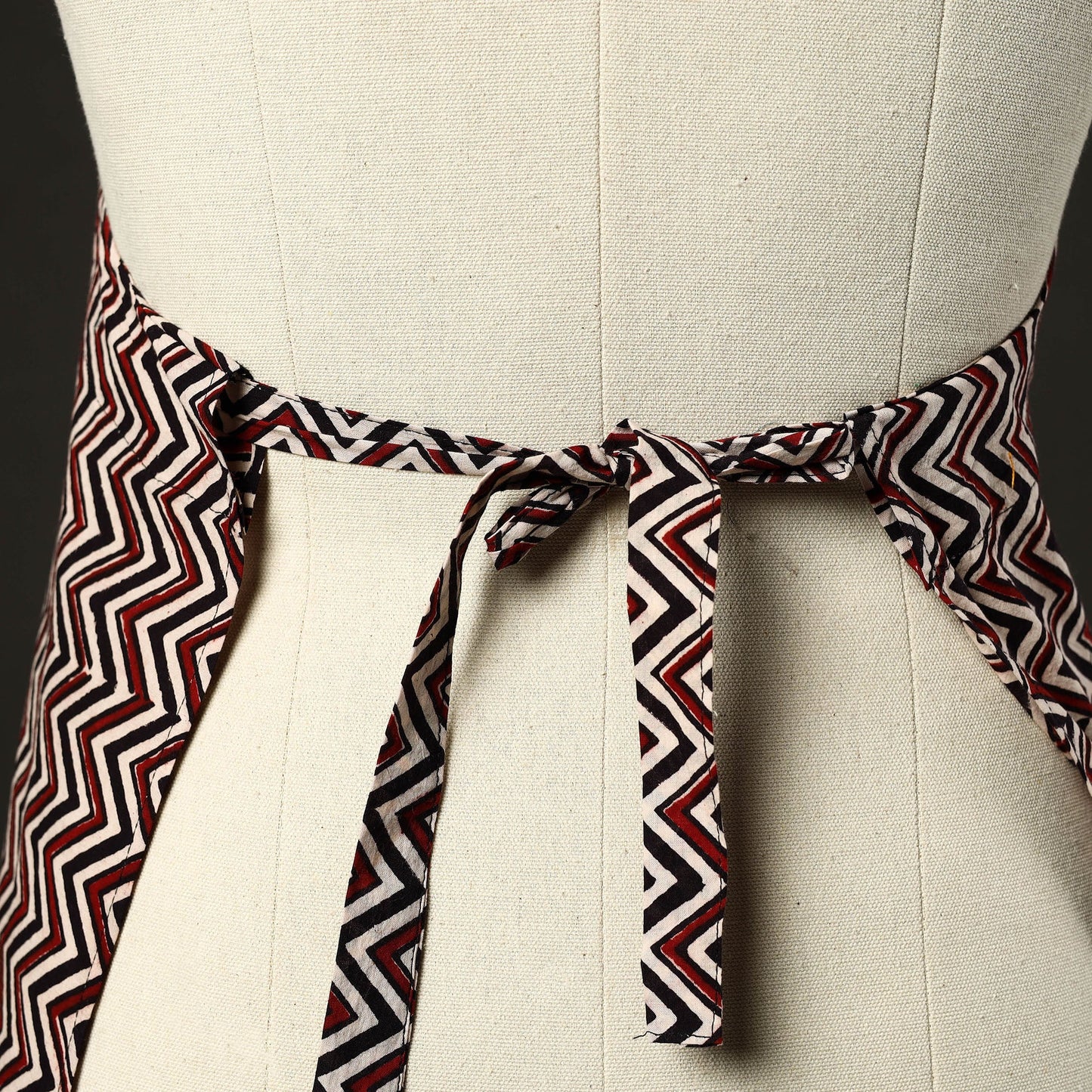Multicolor - bagh cotton apron with pocket 27 - handcrafted