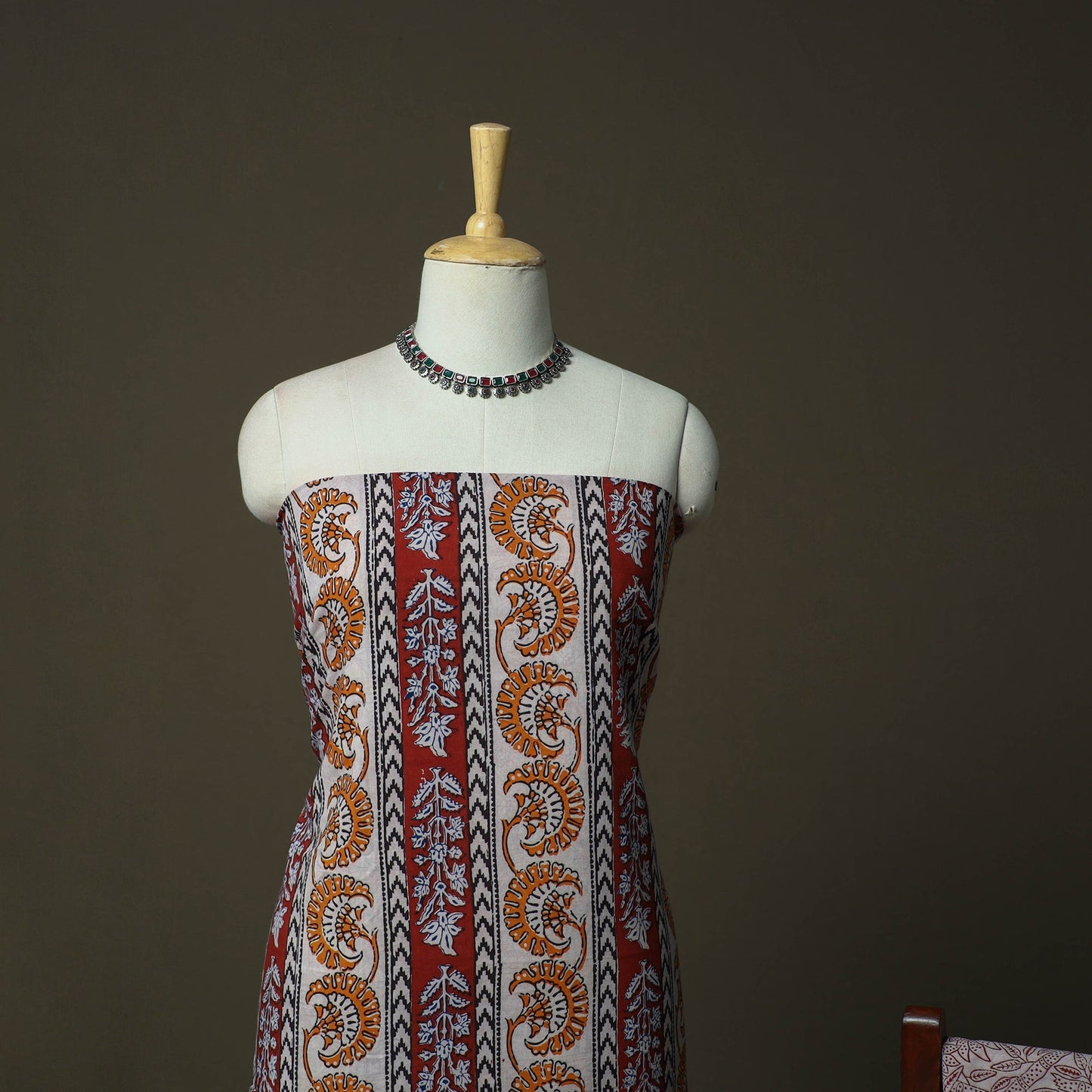 Bagh hand block print natural dyed cotton 3pc unstitched