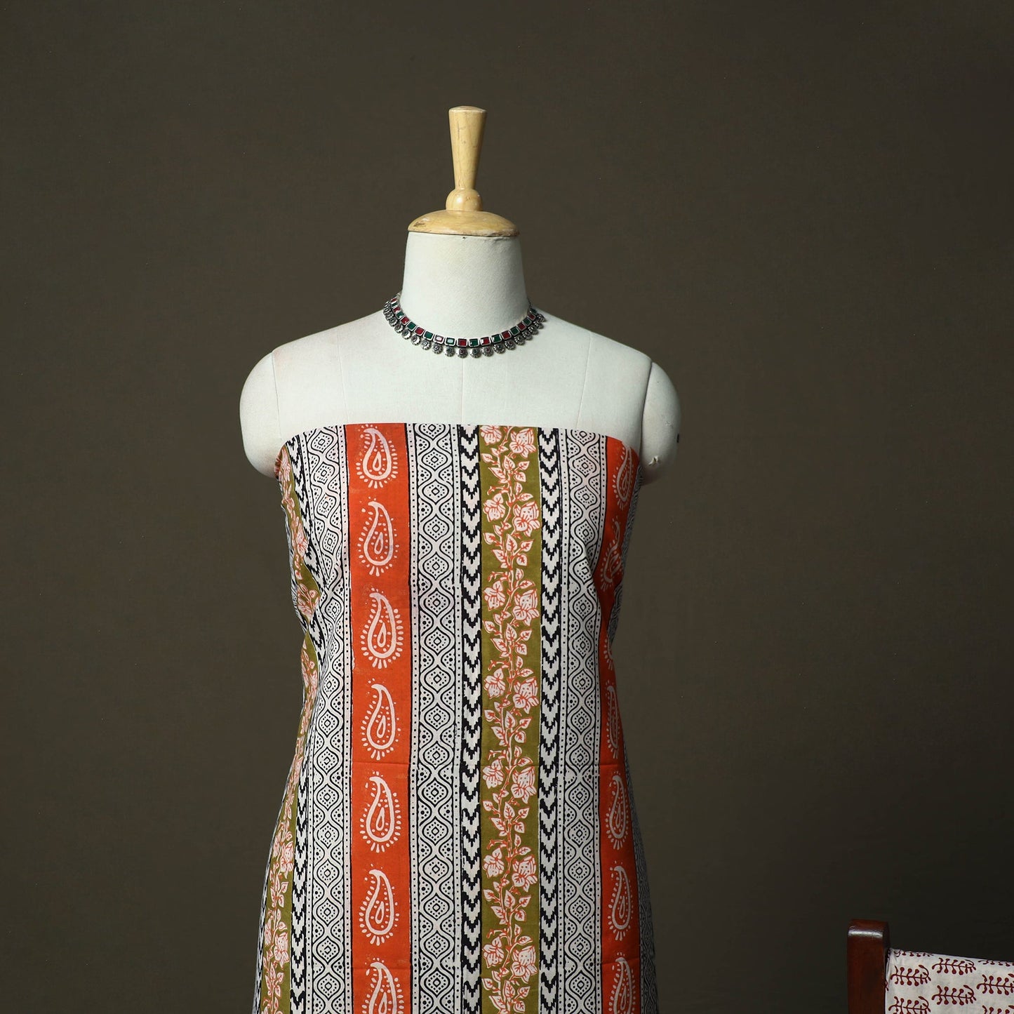 Bagh hand block print natural dyed cotton 3pc unstitched