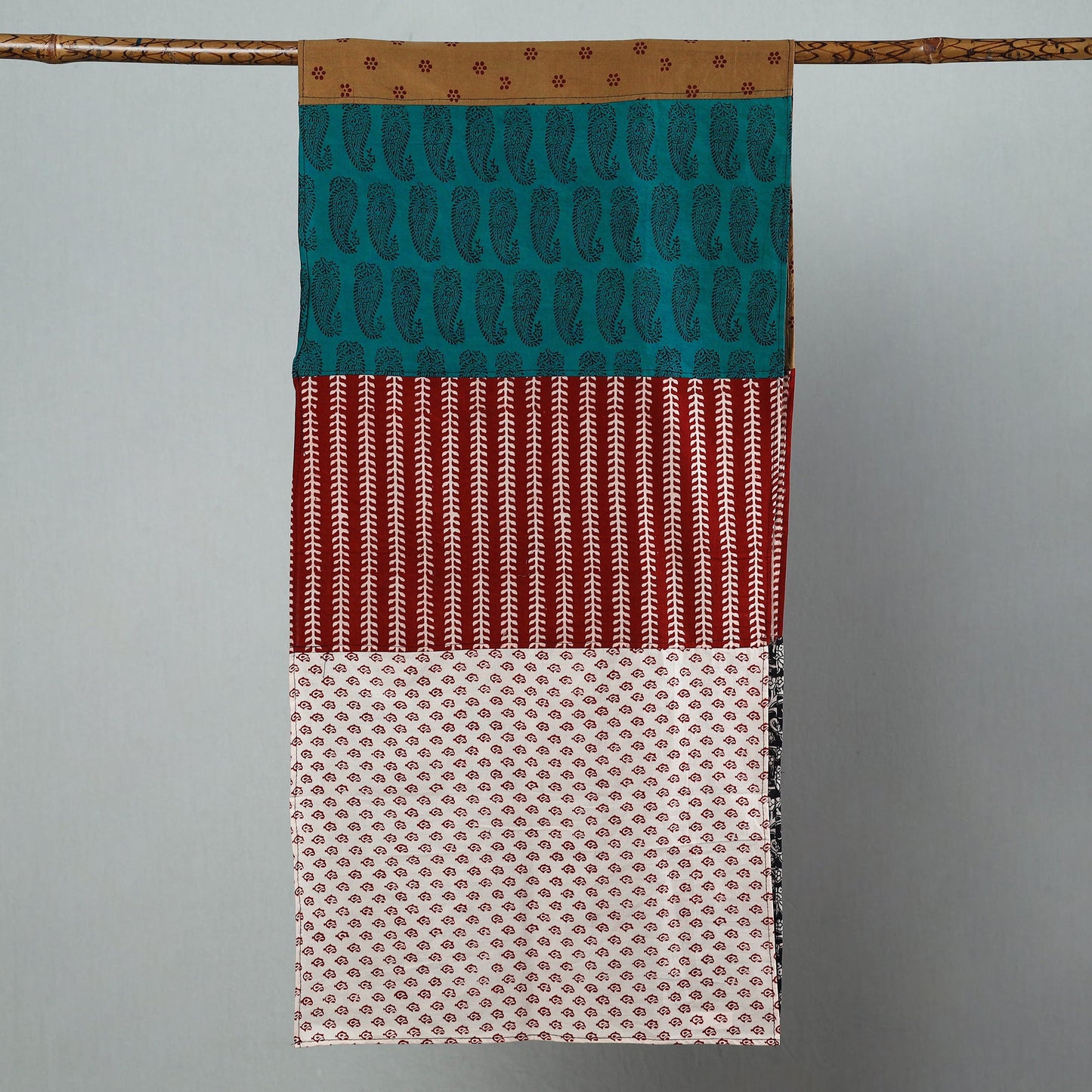 Buy Bagh Block Printed Patchwork Cotton Stole 10 Online at iTokri.com