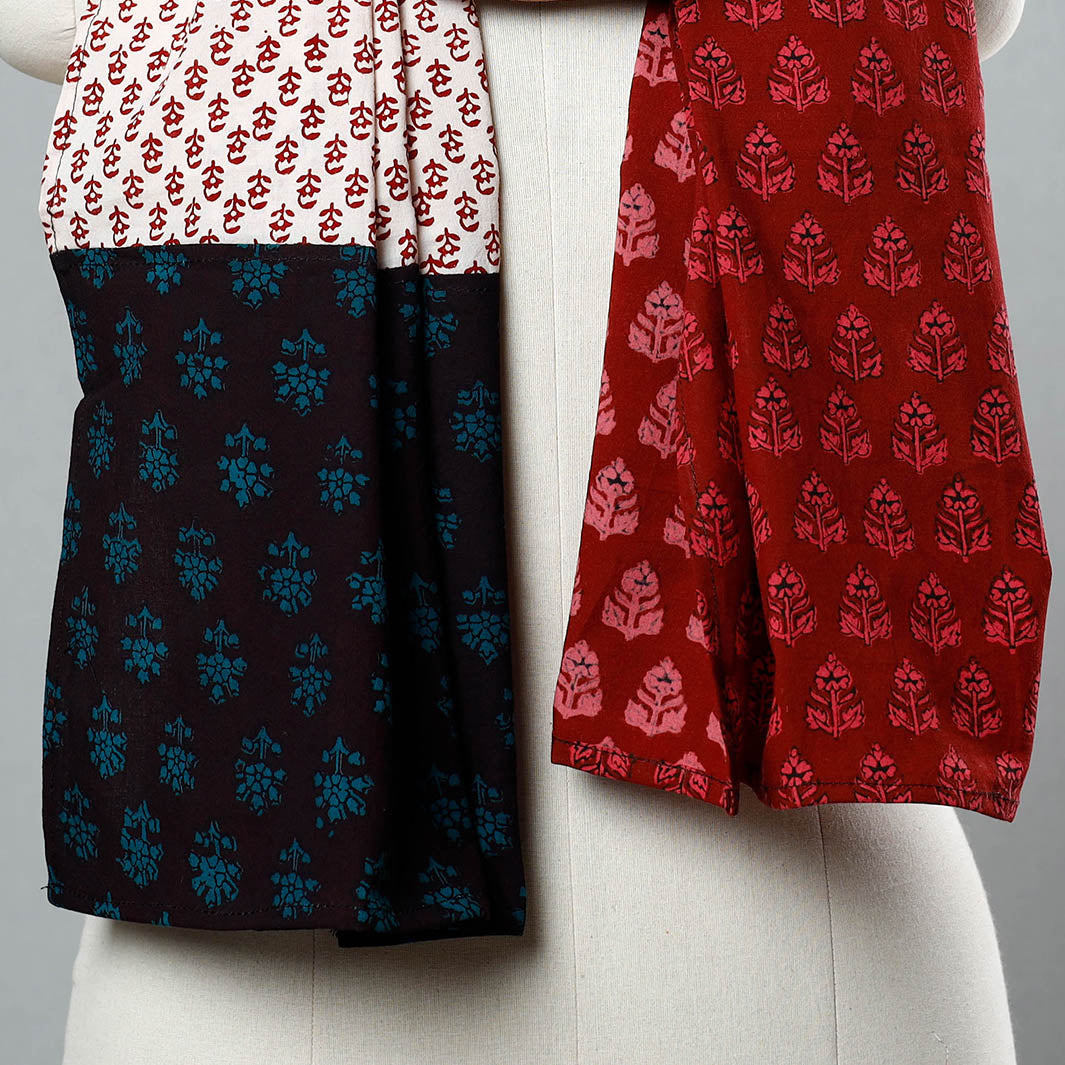 Buy Bagh Block Printed Patchwork Cotton Stole 13 Online at iTokri.com