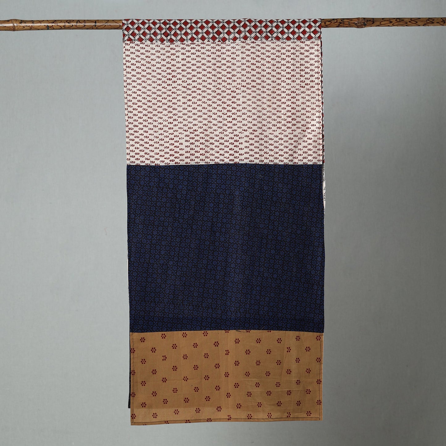 Bagh Block Printed Patchwork Cotton Stole 20
