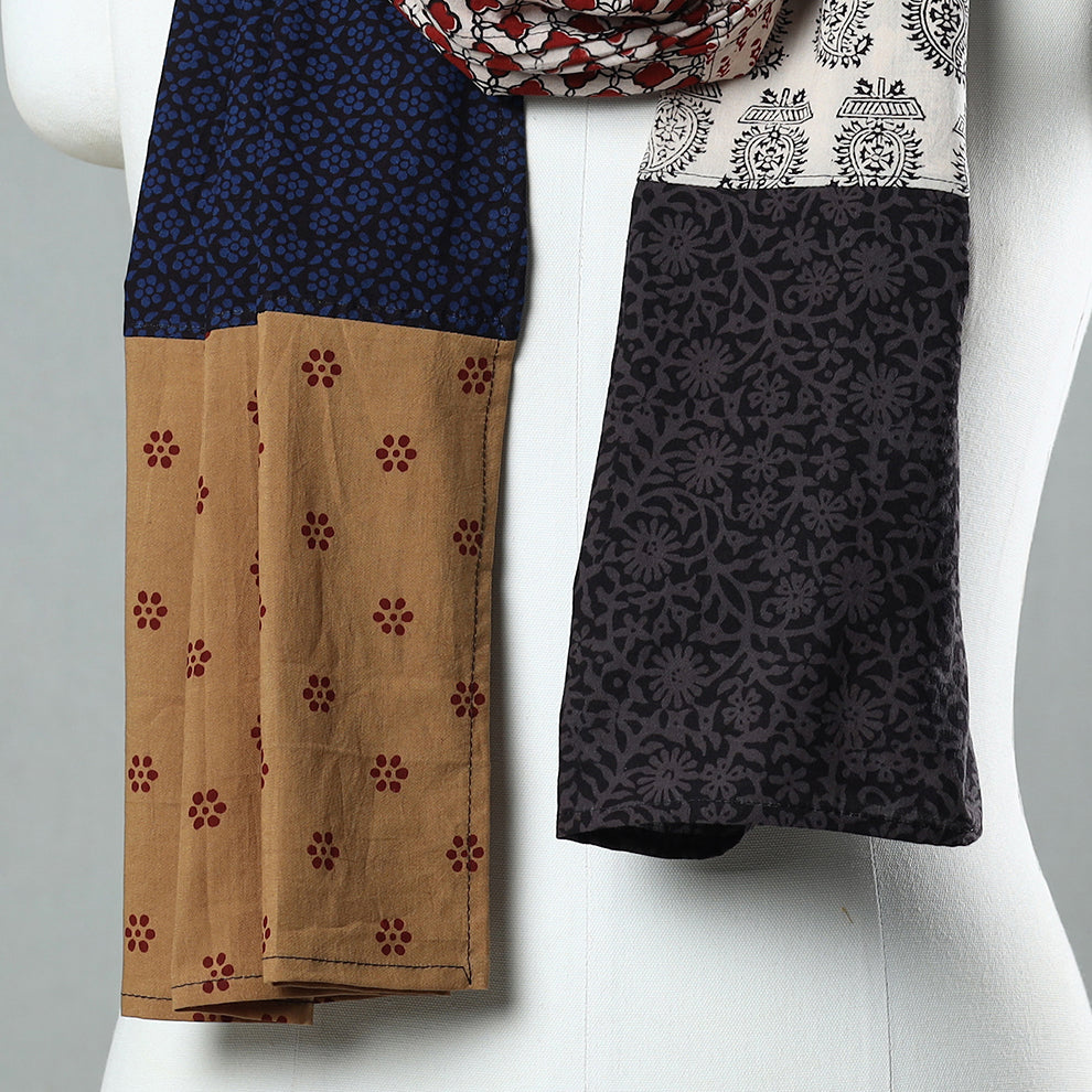 Bagh Block Printed Patchwork Cotton Stole 20