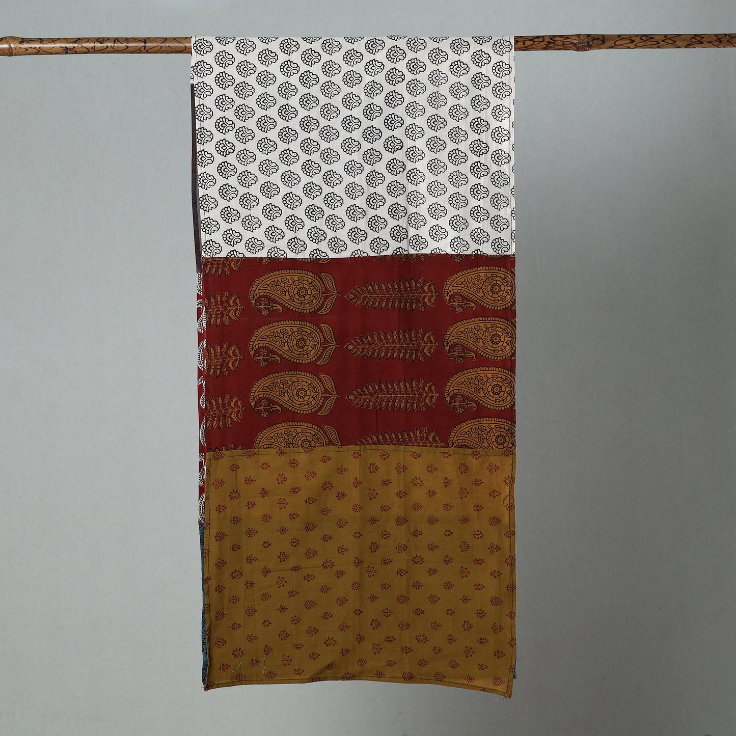 Bagh Block Printed Patchwork Cotton Stole 35 Online at iTokri.com