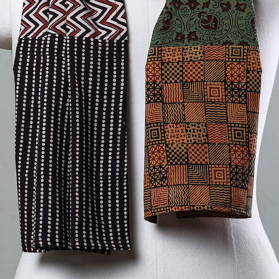 Bagh Block Printed Patchwork Cotton Stole Online at iTokri.com