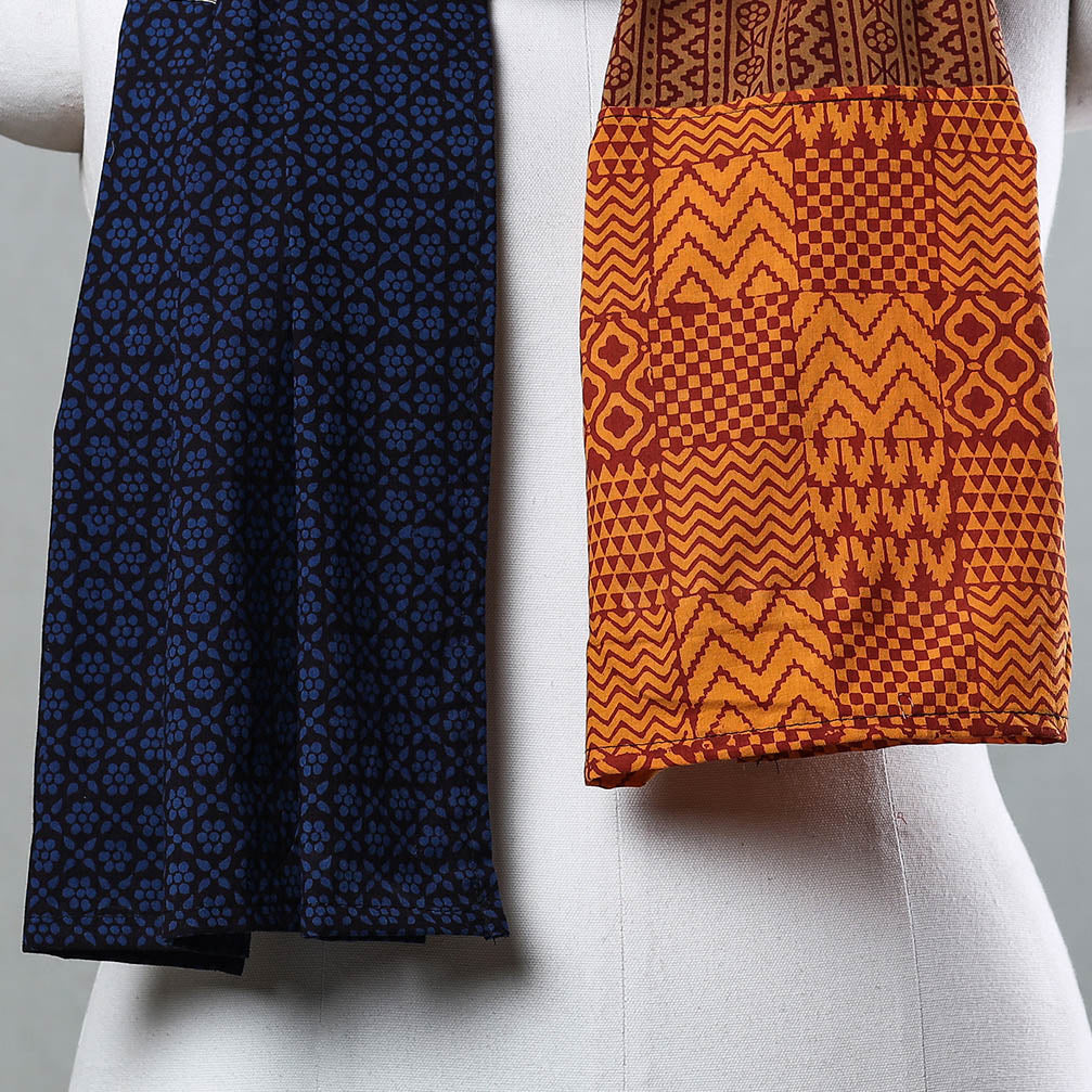 Bagh Block Printed Patchwork Cotton Stole Online at iTokri.com