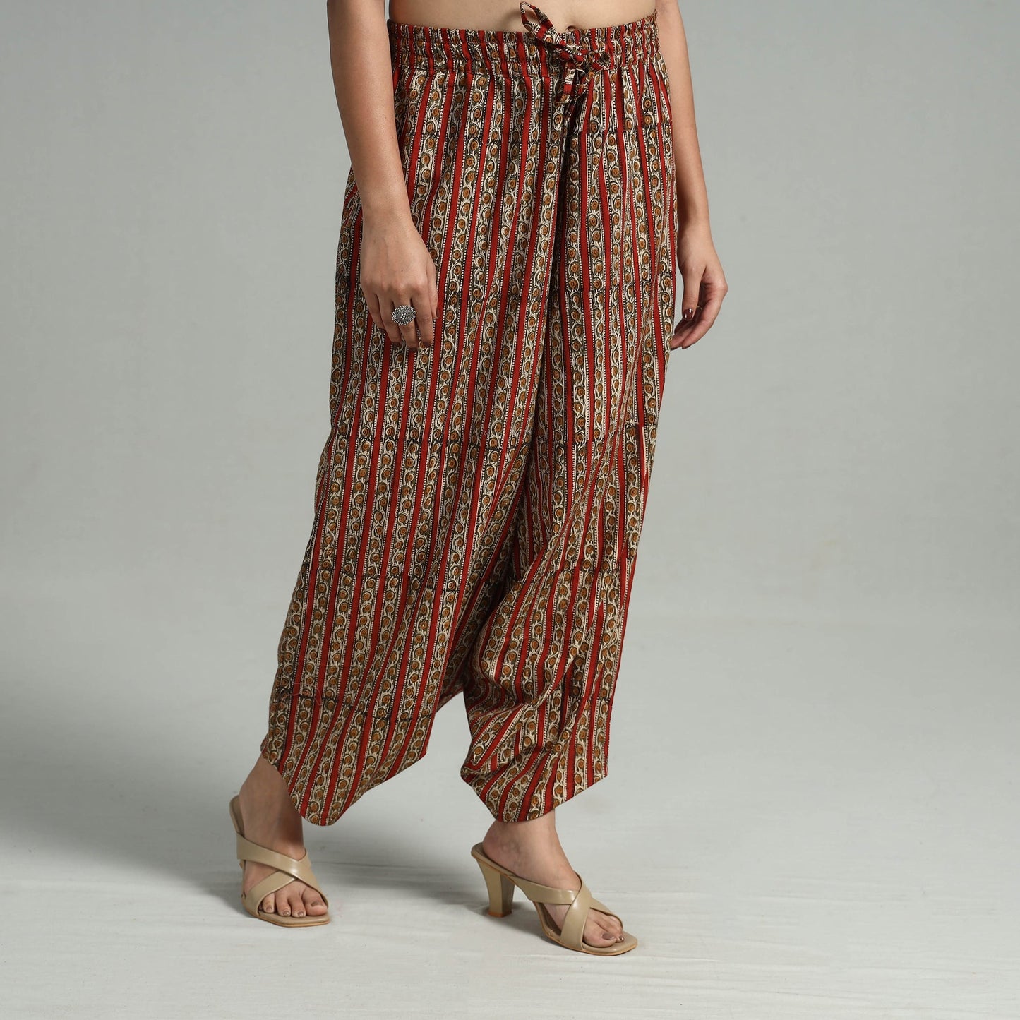 Bagru Block Print Cotton Elasticated Harem Pant