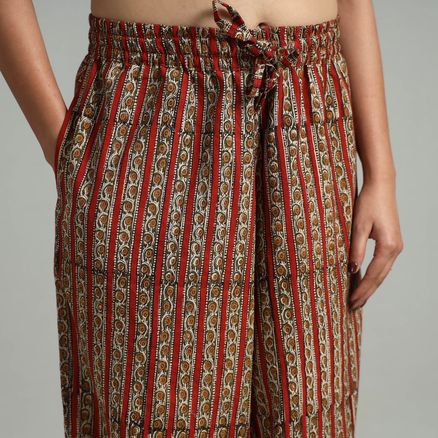 Bagru Block Print Cotton Elasticated Harem Pant