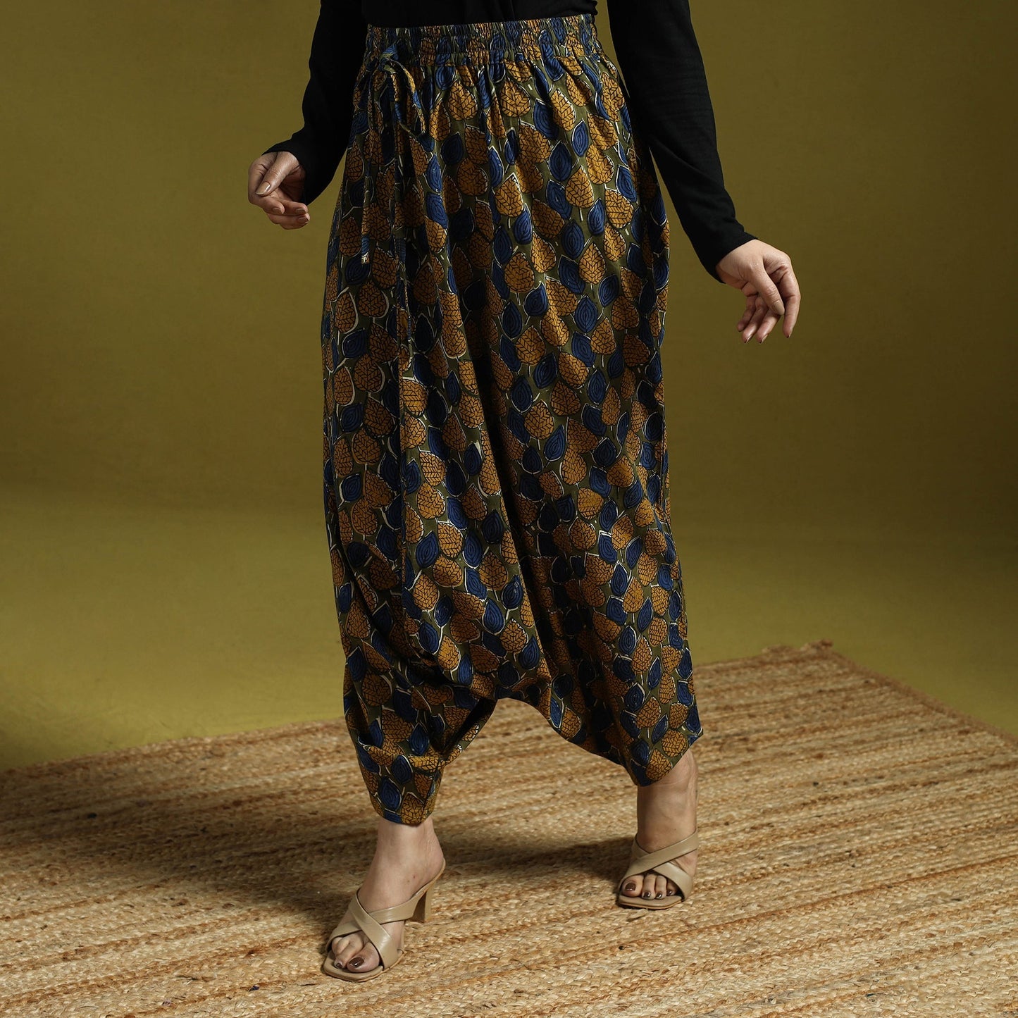 Multicolor - bagru natural dyed cotton harem pant 13