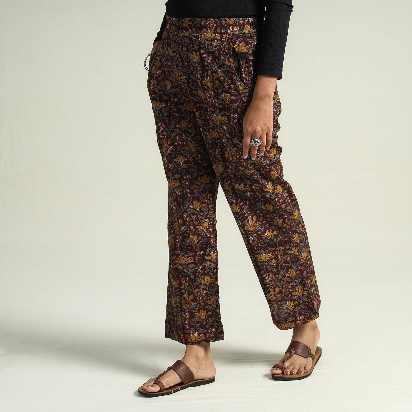 Buy Bagru Block Printed Cotton Elasticated Palazzo Online at iTokri.com