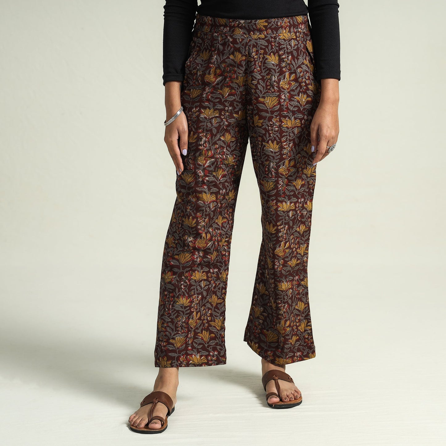 Buy Bagru Block Printed Cotton Elasticated Palazzo Online at iTokri.com