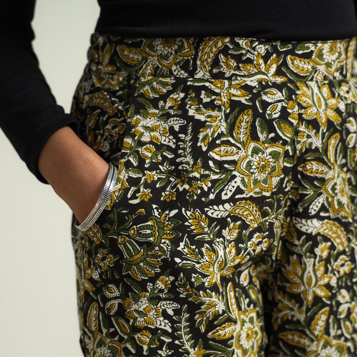 Bagru Block Printed Cotton Elasticated Palazzo Online at iTokri.com