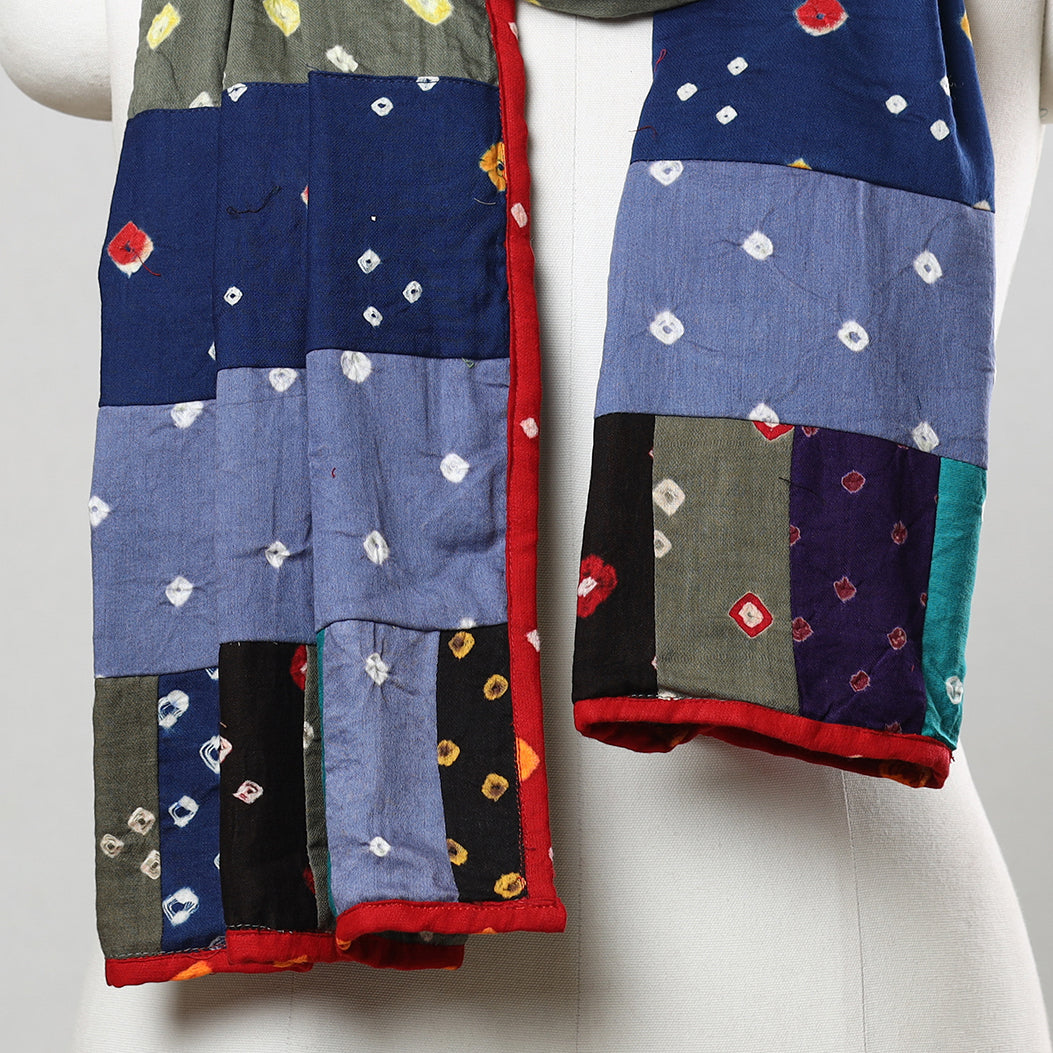 Bandhani Tie-Dye Patchwork Cotton Stole 13
