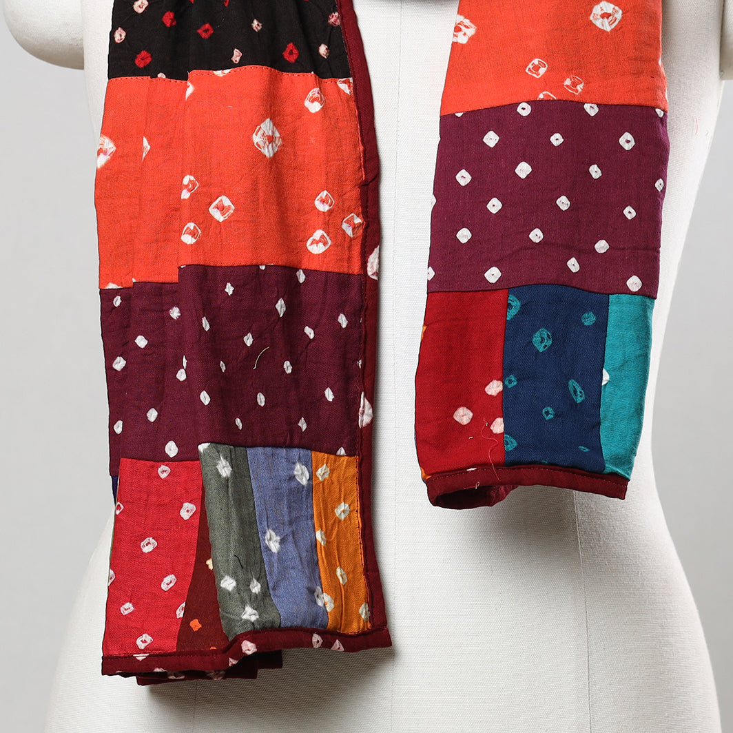 Bandhani Tie-Dye Patchwork Cotton Stole 39