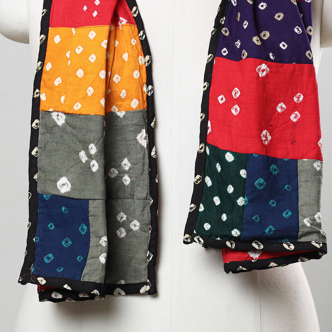 Bandhani Tie-Dye Patchwork Cotton Stole 46