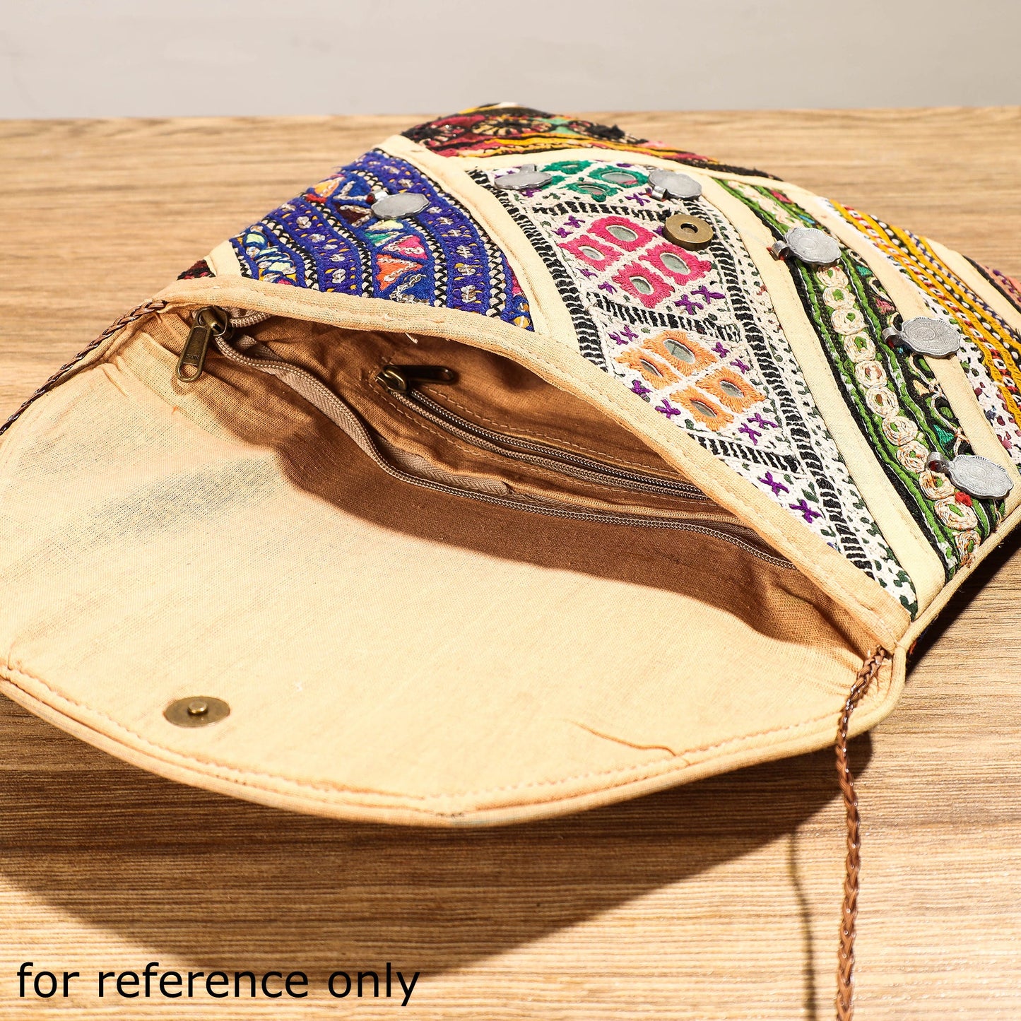 Banjara Vintage Embroidery Mirror & Coin Work Sling Bag Online at iTokri.com