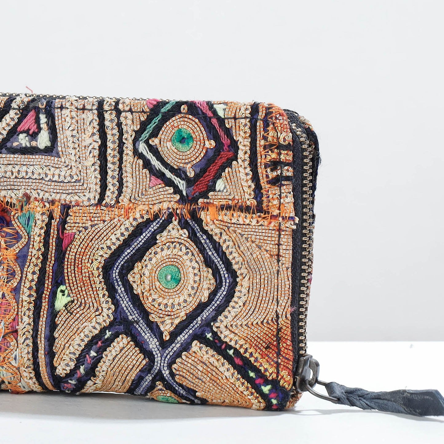 Multicolor Banjara Vintage Embroidery Mirror Work Wallet