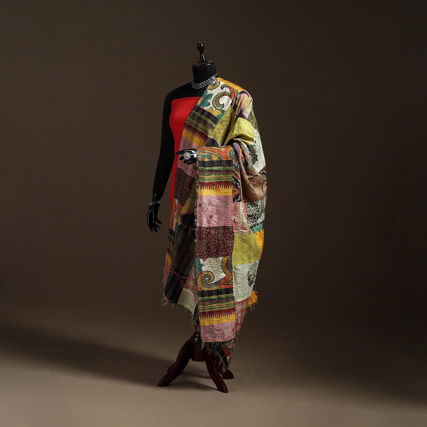 Multicolor - bengal hand embroidery patchwork reversible