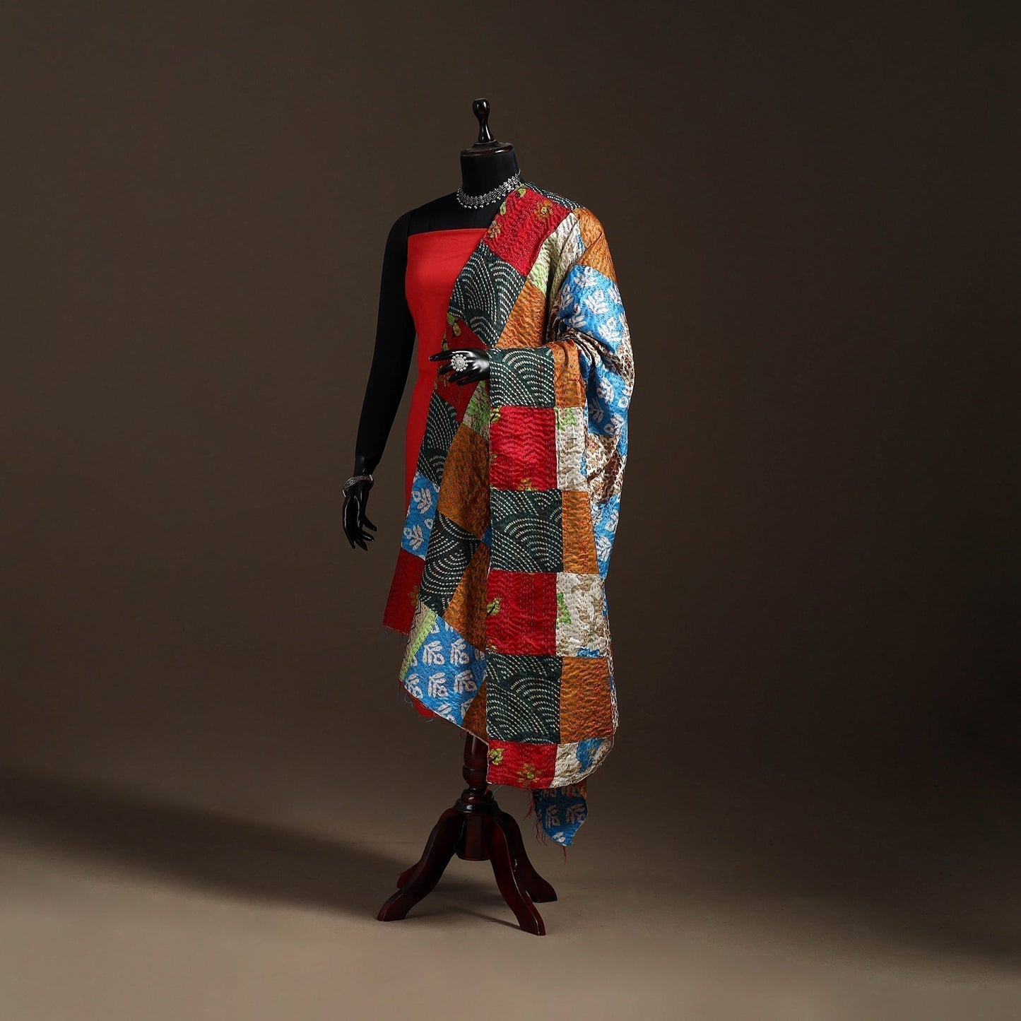 Multicolor - bengal hand embroidery patchwork reversible