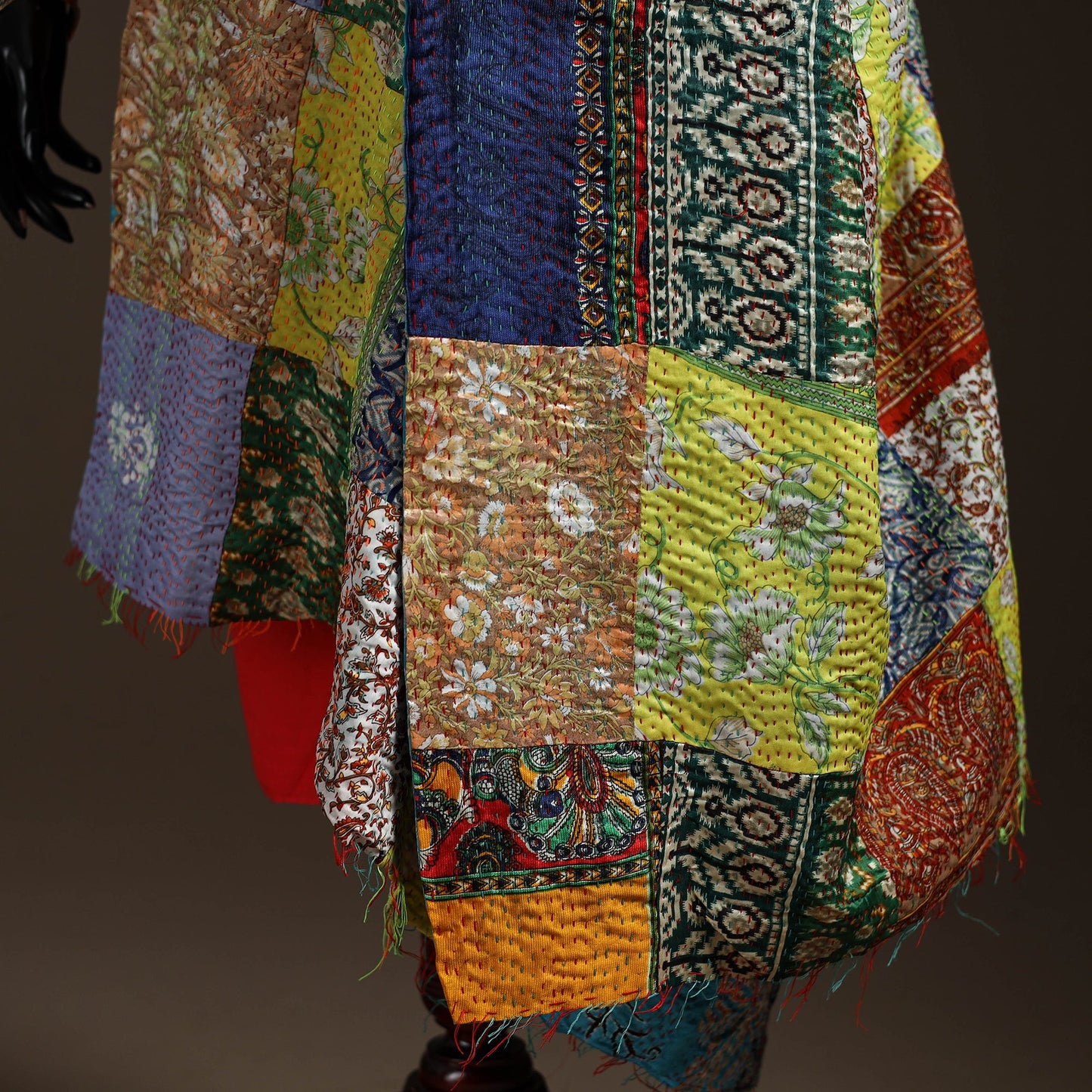 Multicolor - bengal hand embroidery patchwork reversible