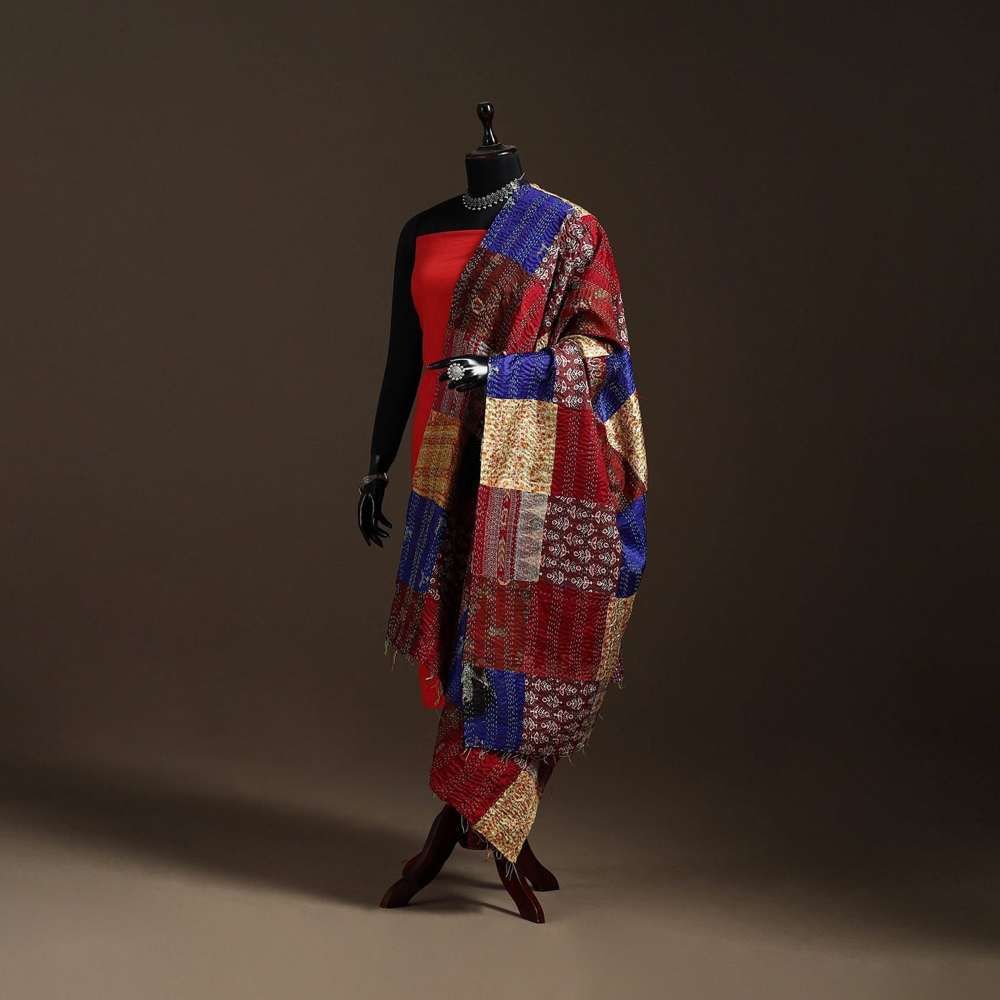 Multicolor - bengal hand embroidery patchwork reversible