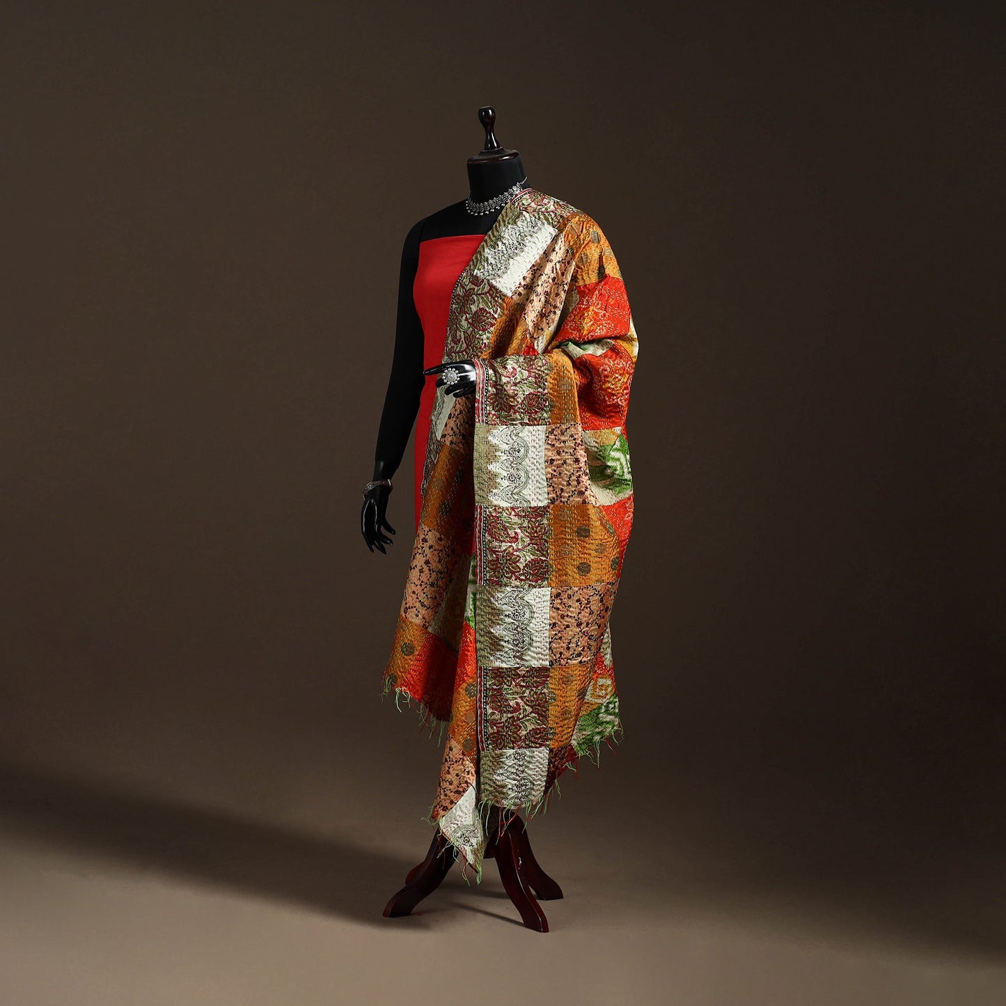 Multicolor - bengal hand embroidery patchwork reversible