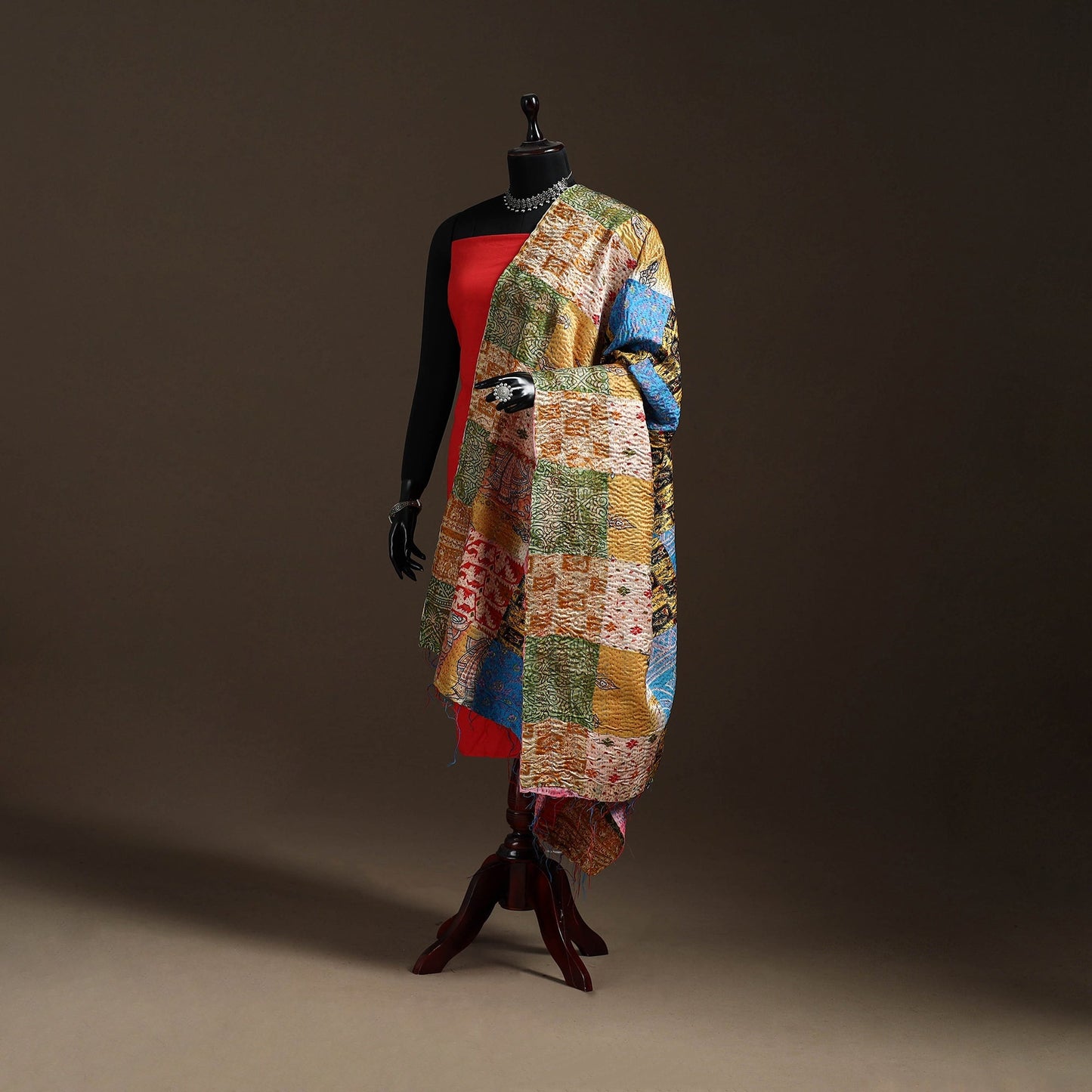 Multicolor - bengal hand embroidery patchwork reversible