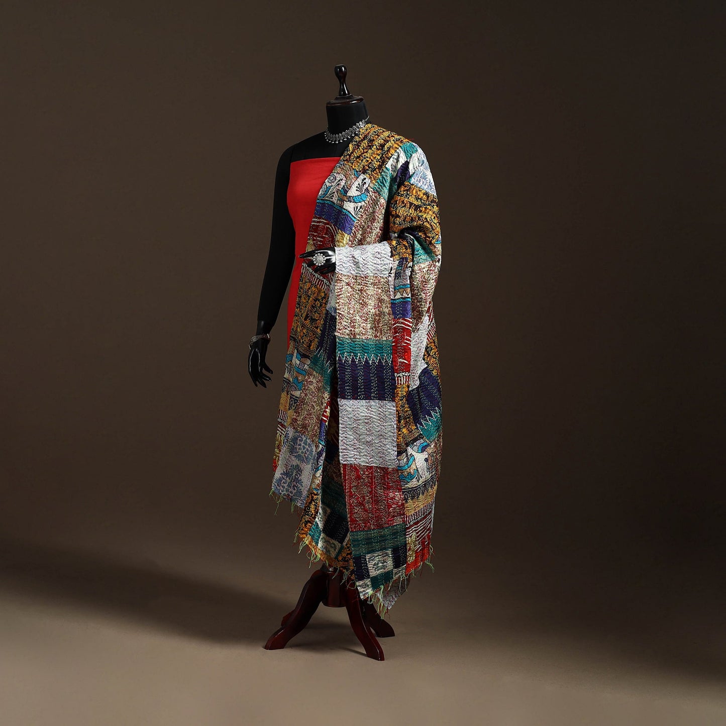 Multicolor - bengal hand embroidery patchwork reversible