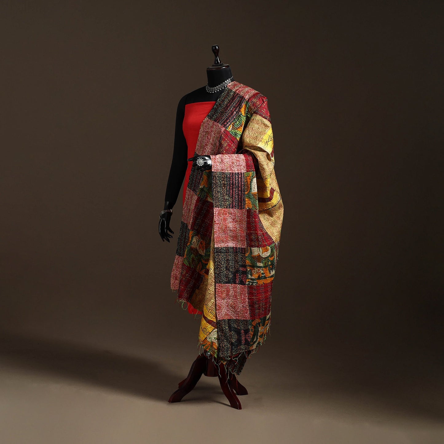 Multicolor - bengal hand embroidery patchwork reversible