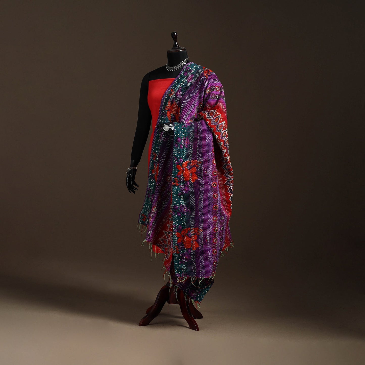 Multicolor - bengal hand embroidery patchwork reversible