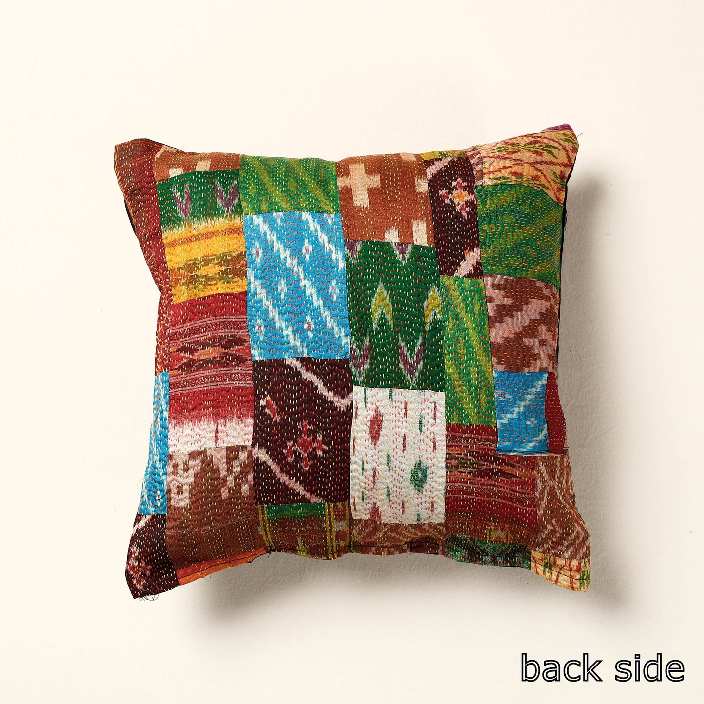 Bengal Kantha Embroidery Cotton Cushion Cover 18
