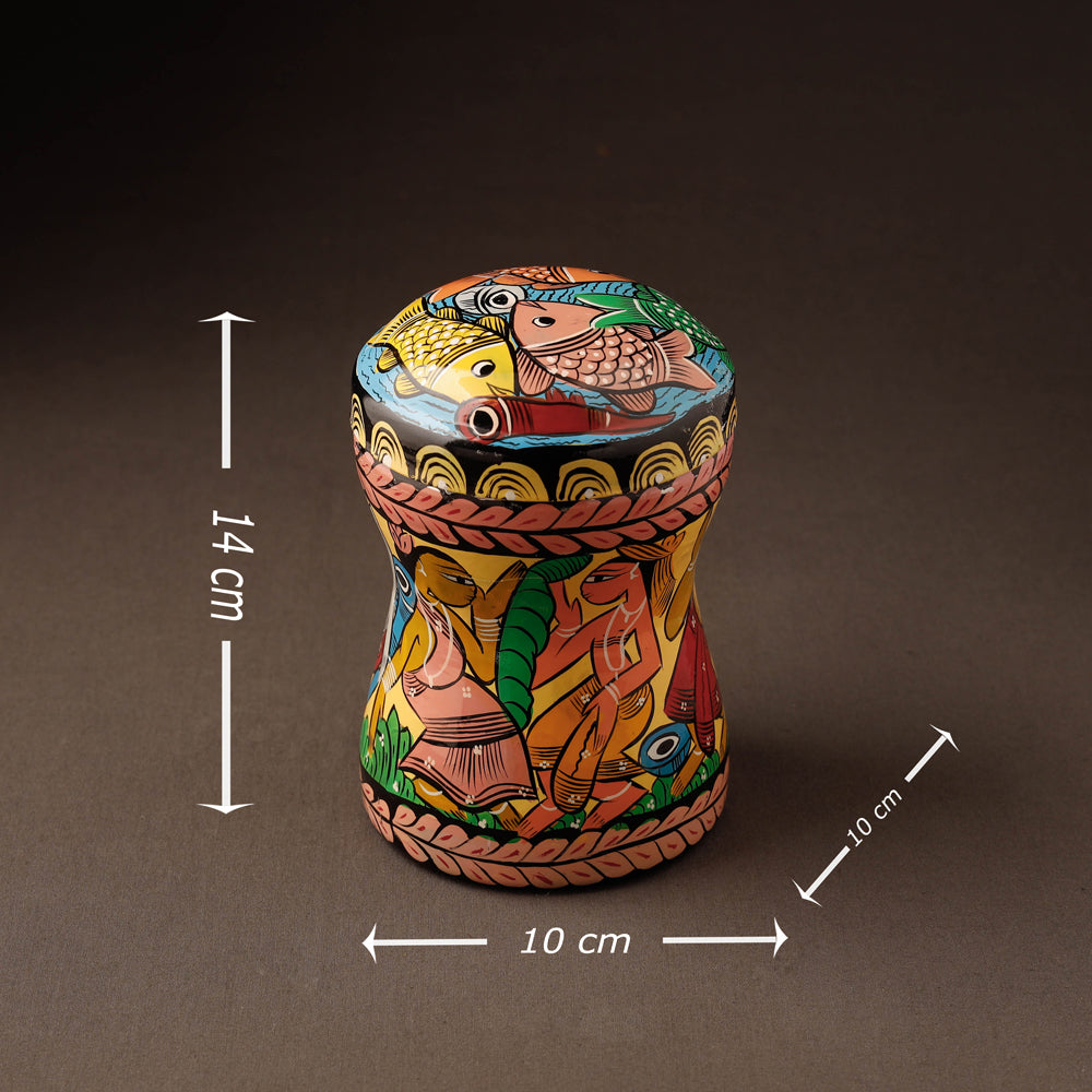 Bengal Patua Handpainted Stainless Steel Multi Utility Canister 39
