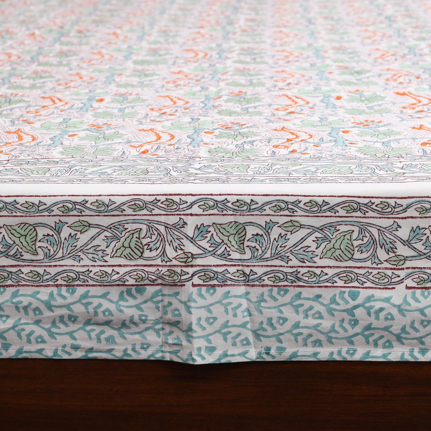 Cotton double sanganeri bed sheet set (108 x 90 in) 01