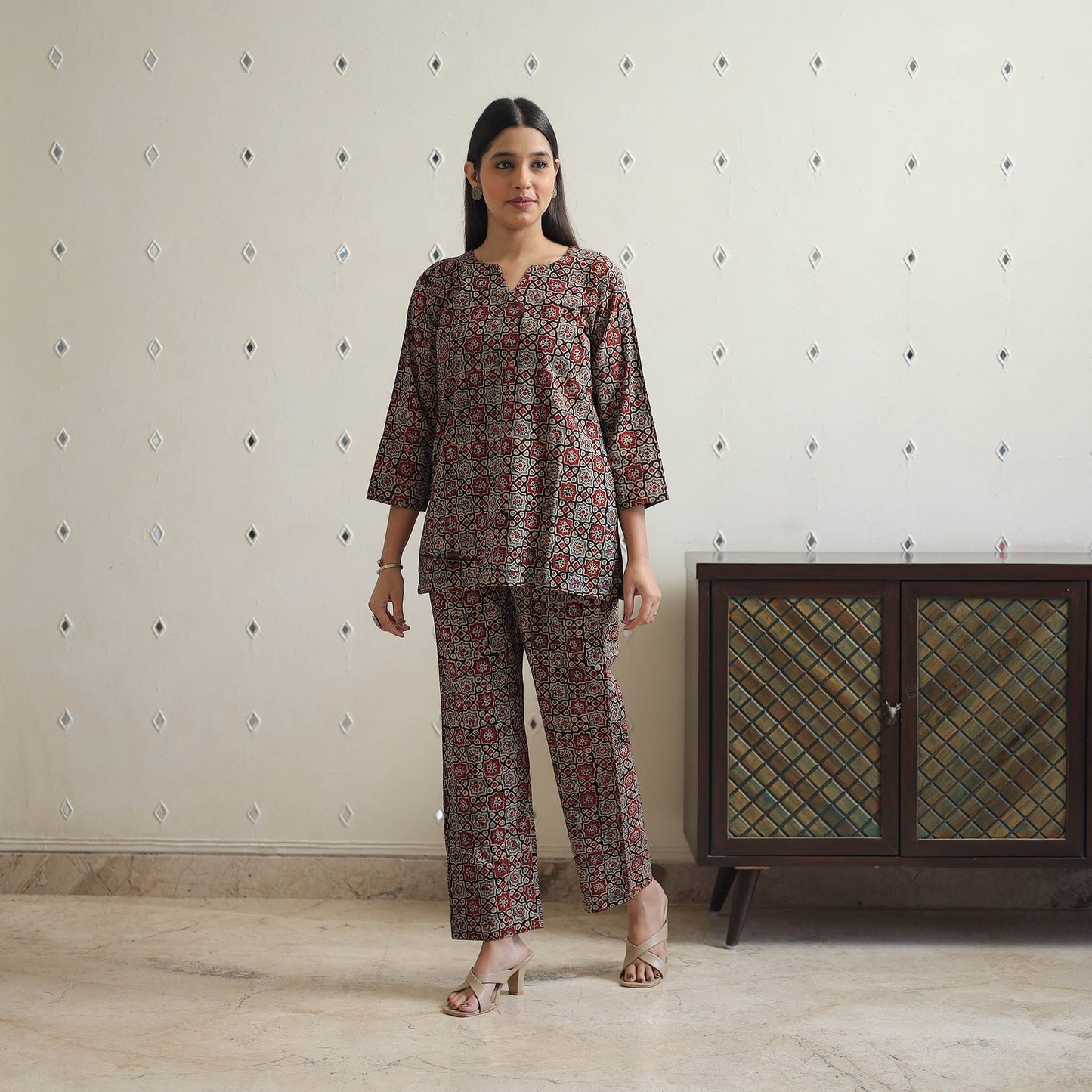 Multicolor - printed cotton co-ord set 13 - handcrafted