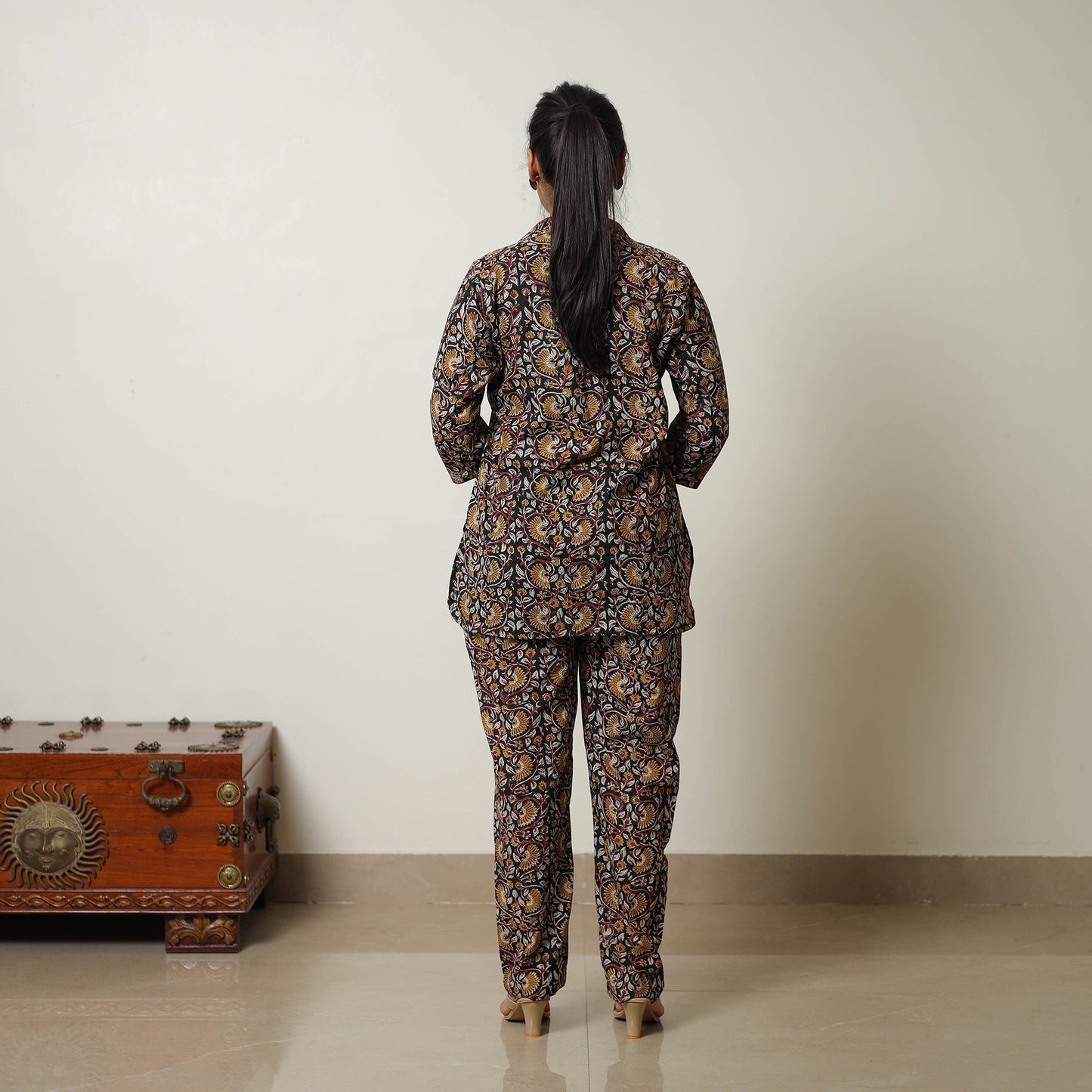 Multicolor Block Print Cotton Bagru Co-Ord Set