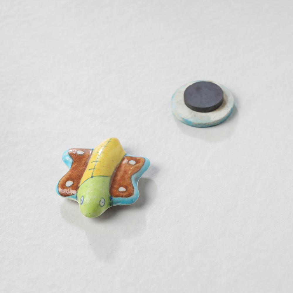 Original Blue Pottery Ceramic Tile Fridge Magnet