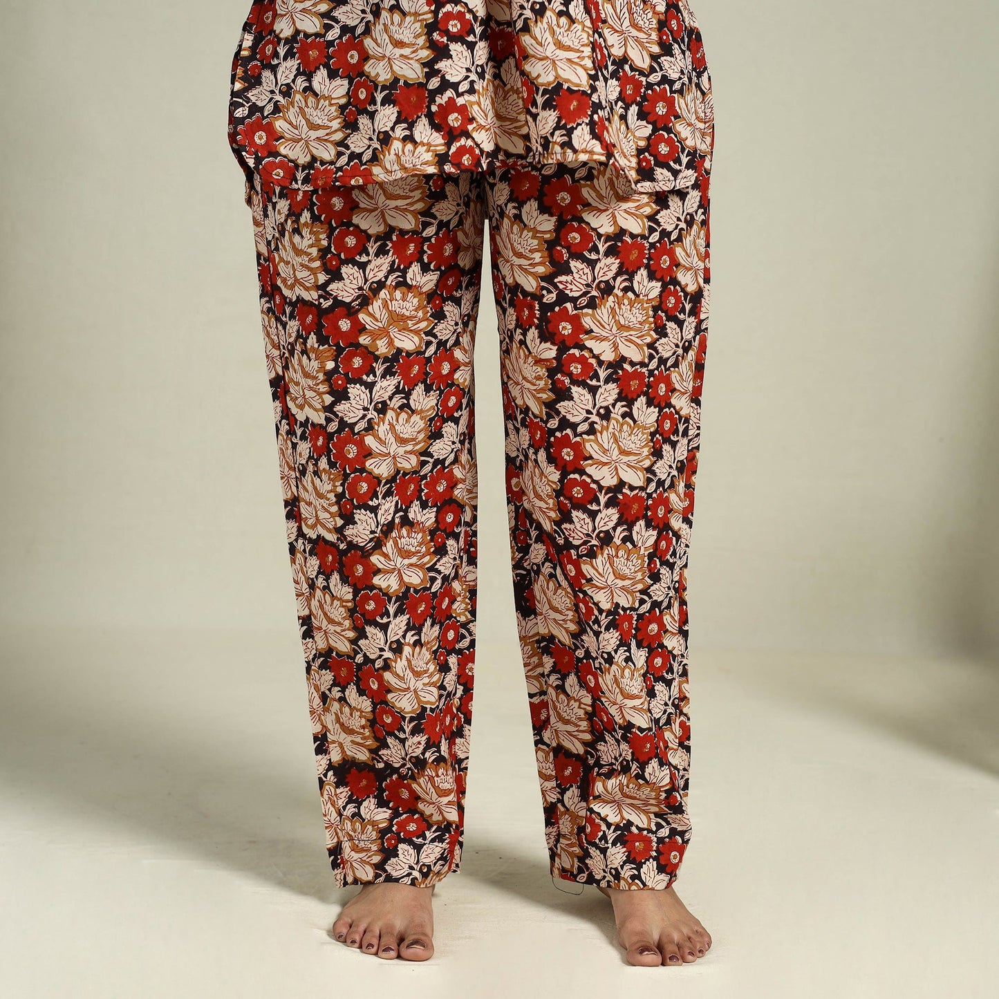 Buy Multicolor Block Print Cotton Bagru Night Suit Set