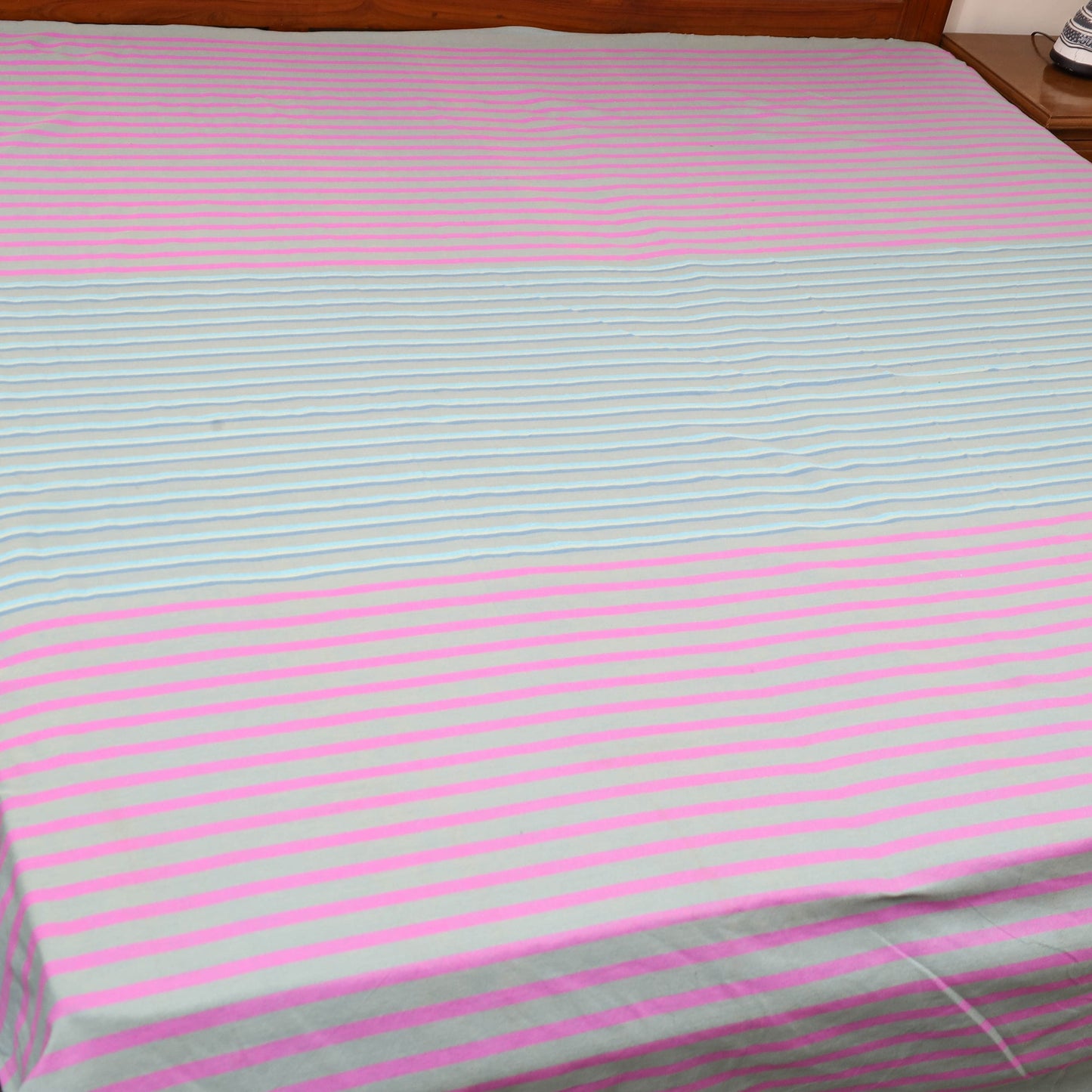 Multicolor - cotton double handloom bed cover (108 x 90 in)