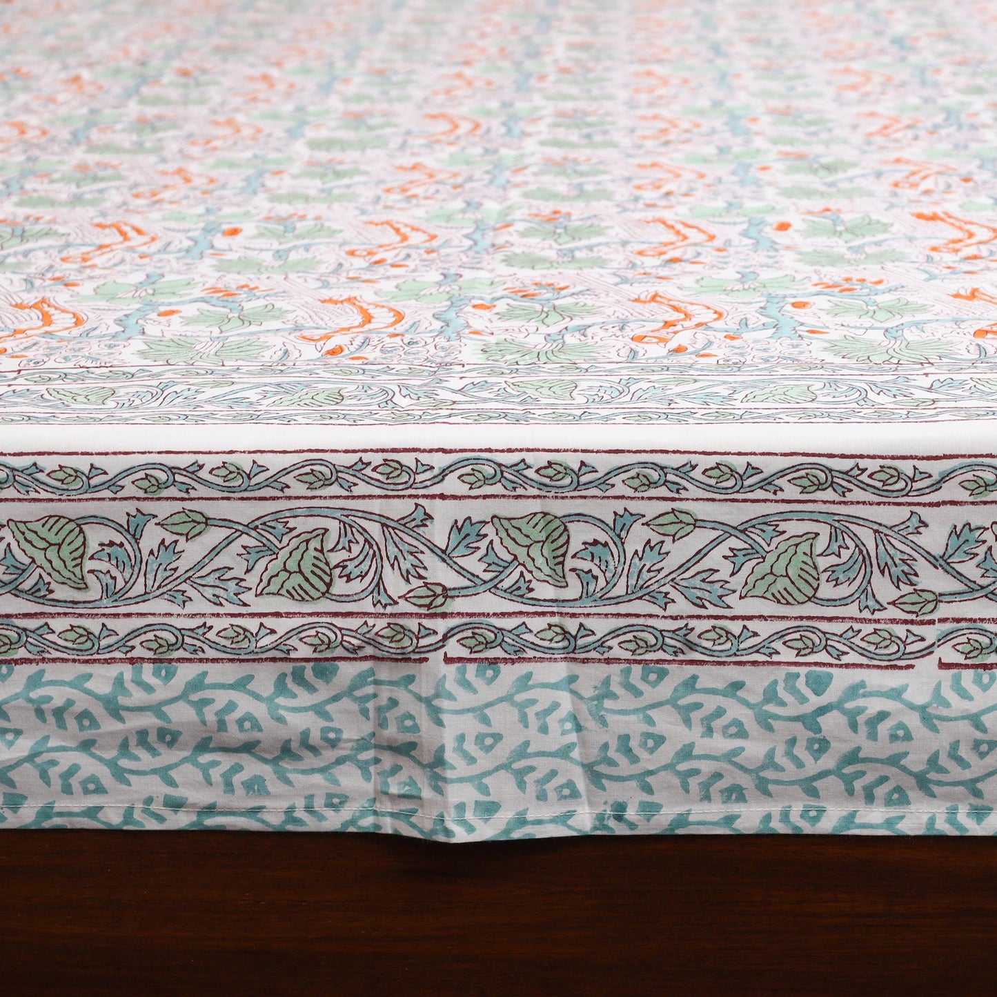 Cotton double sanganeri bed sheet set (108 x 90 in) 01