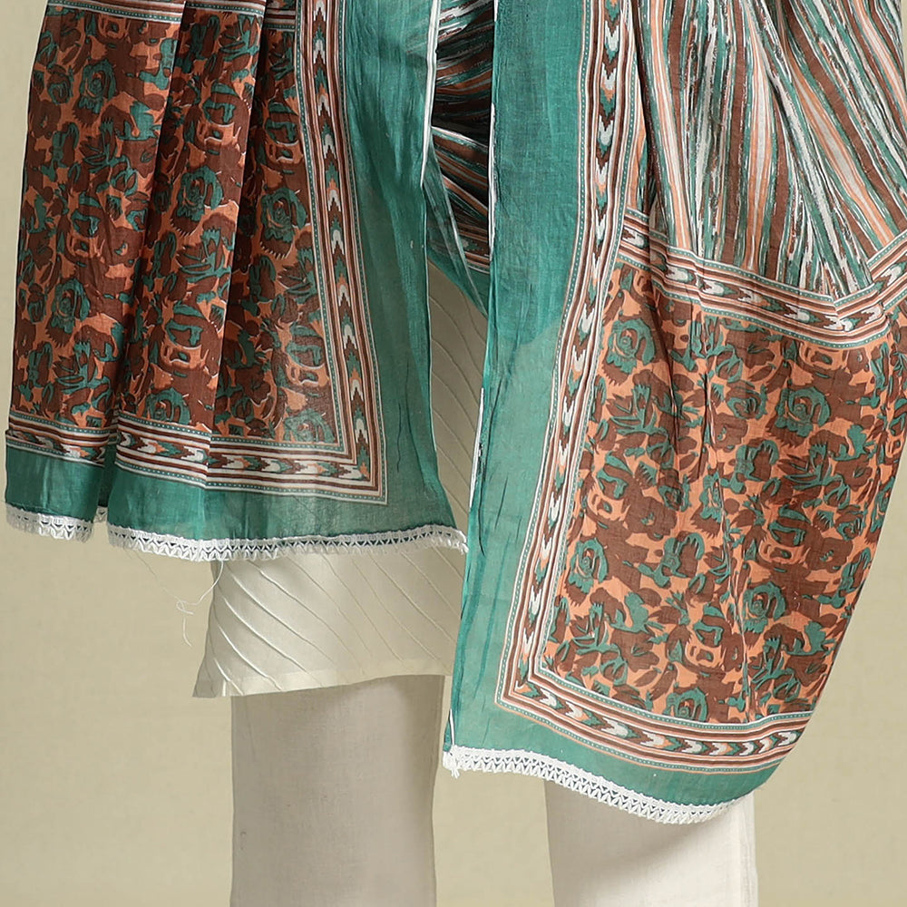 Multicolor Cotton Jaipur Printed Dupatta