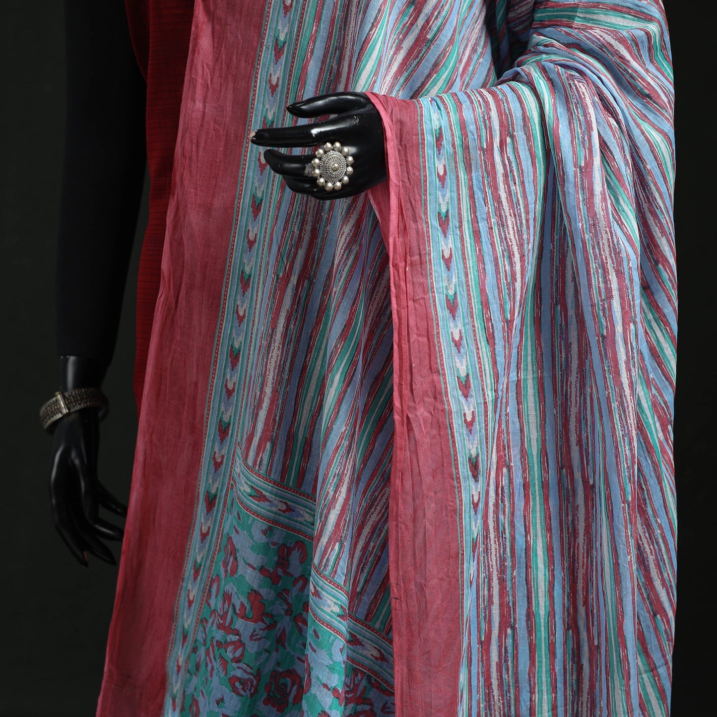Cotton jaipur printed dupatta 69 - handcrafted