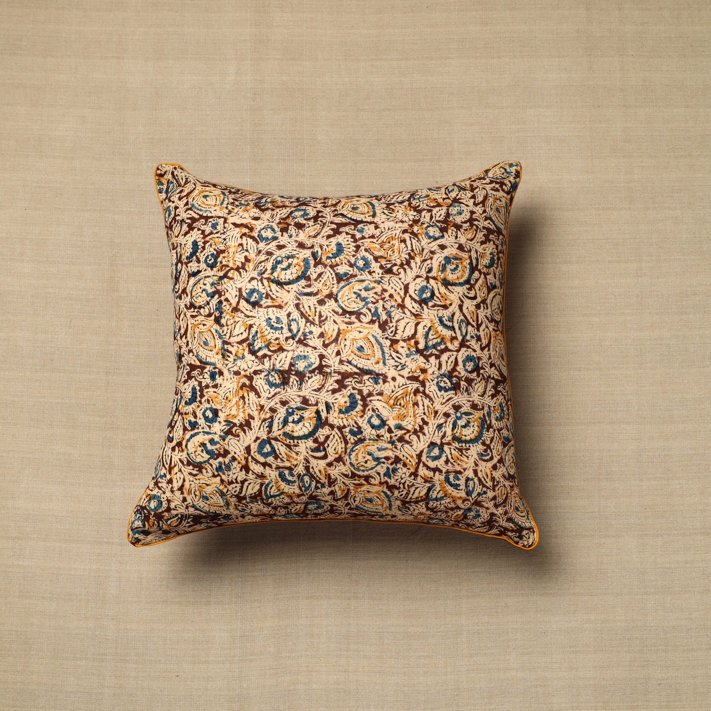 Multicolor - cotton kalamkari cushion cover (16 x 16 in) 23