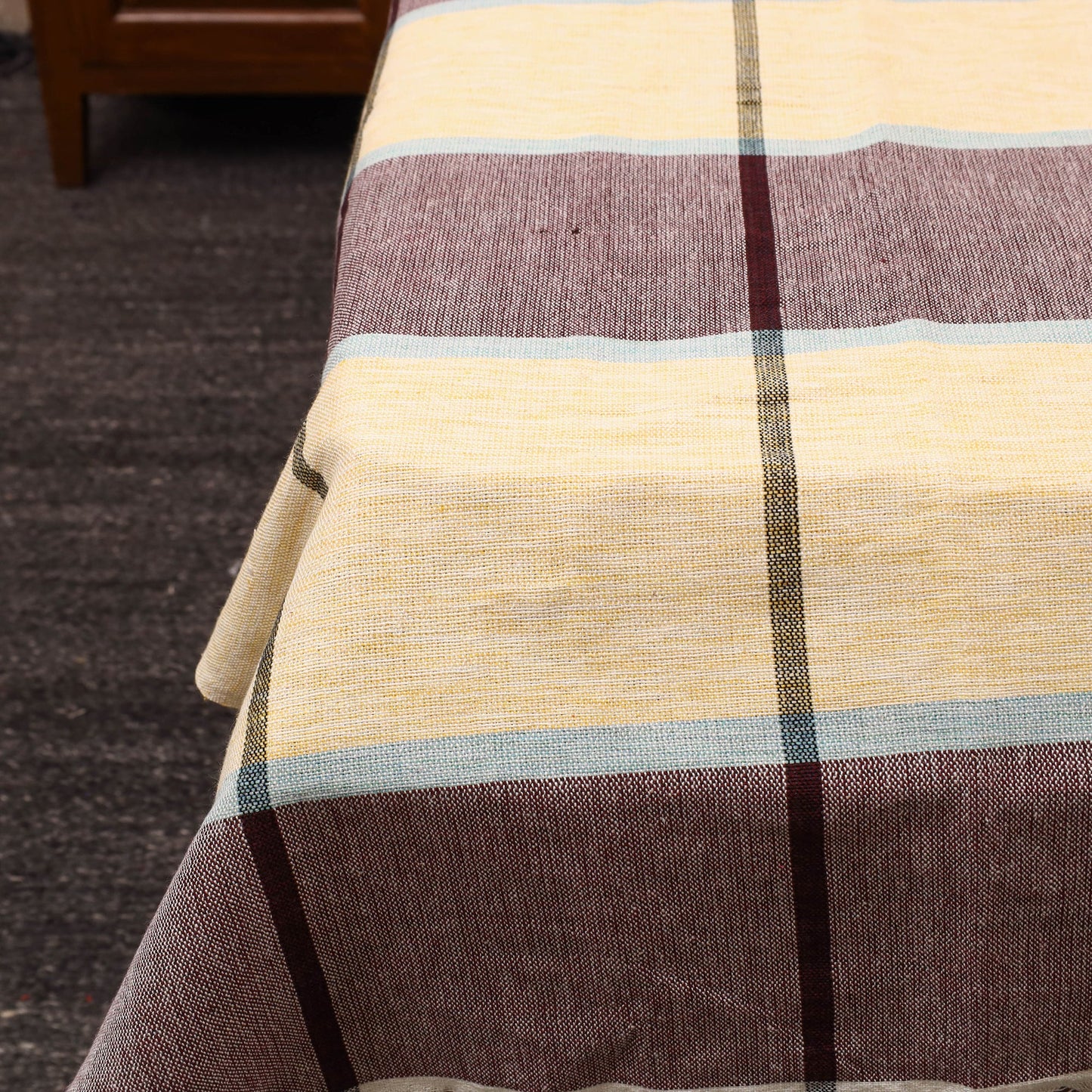 Multicolor - cotton single handloom bed cover (90 x 60 in)