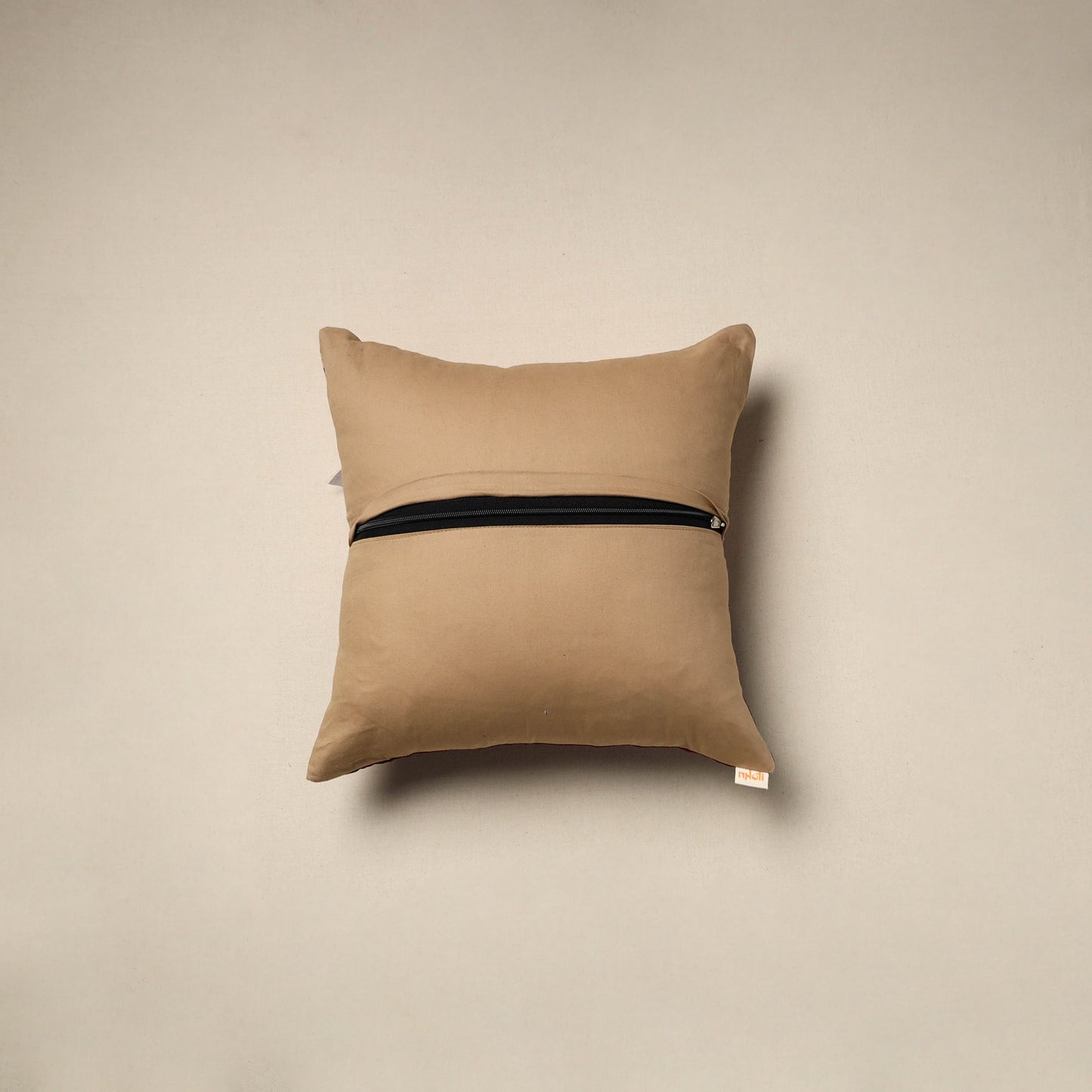 Dharwad & sanganeri patch cotton cushion cover 06