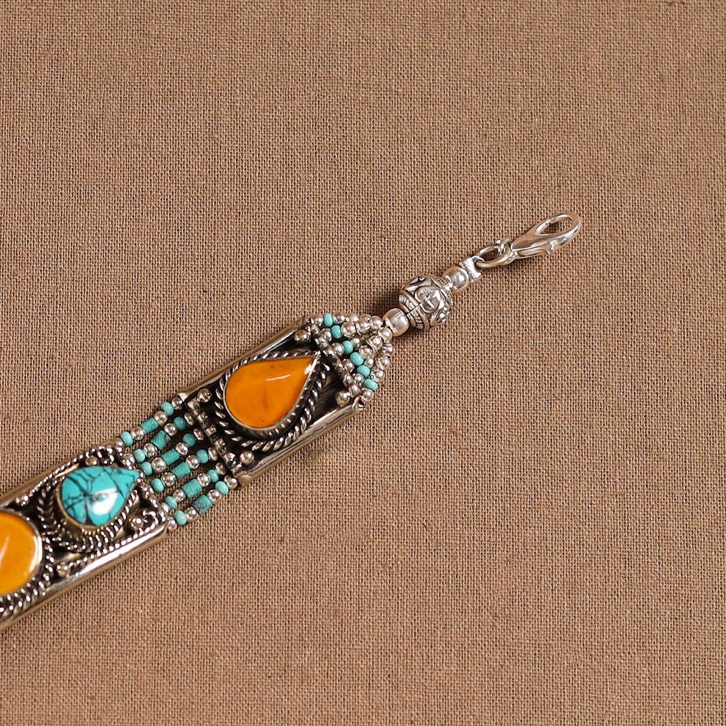 Multicolor - ethnic tribal tibetan metal bracelet