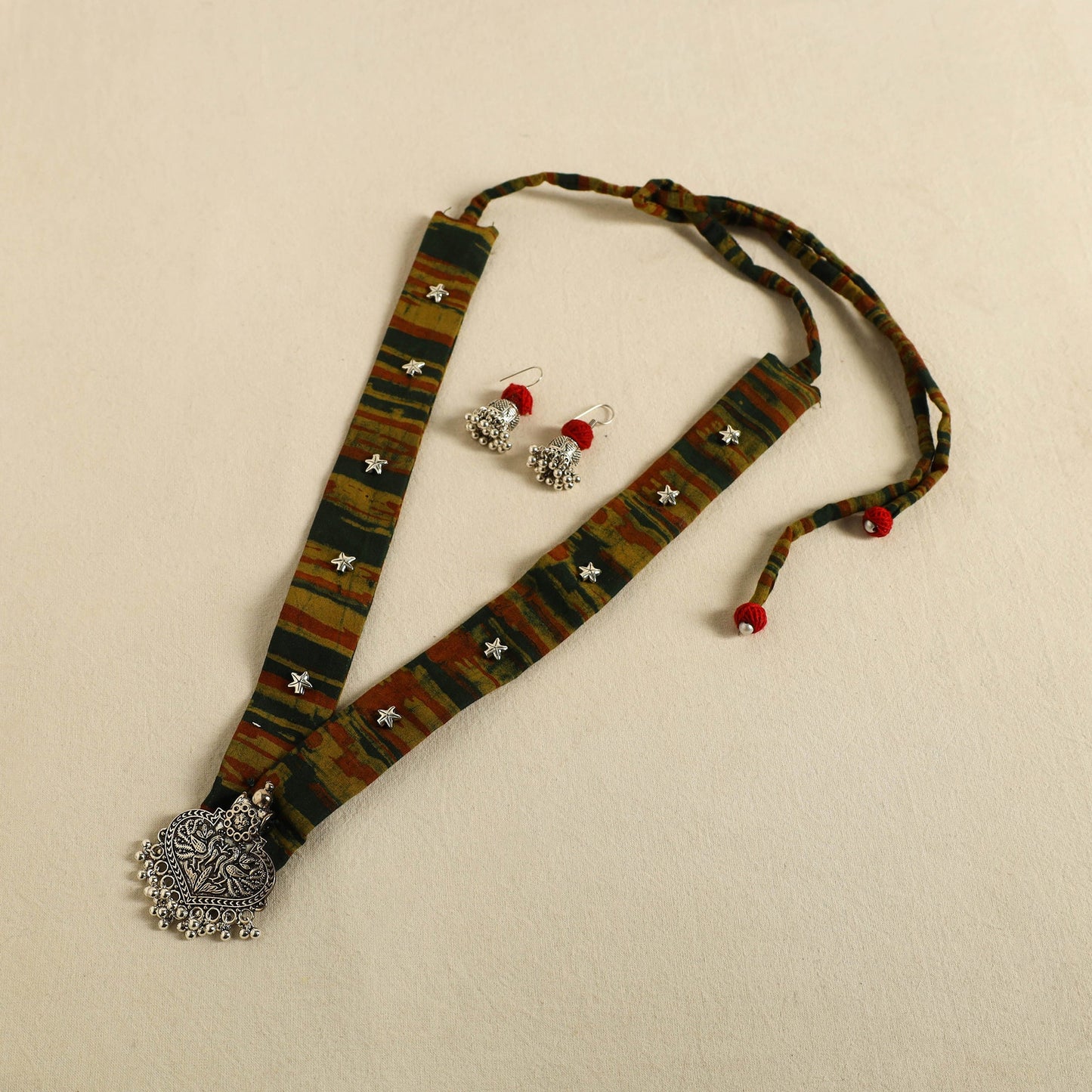 Buy Fabart German Silver Necklace Set